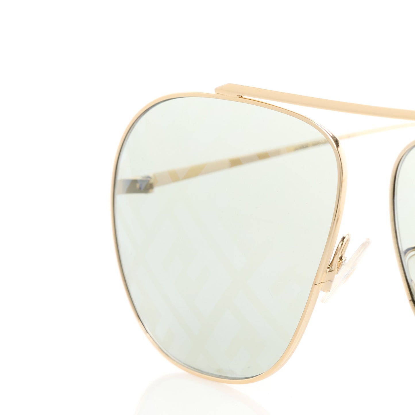 Metal Fendi Forever Aviator Sunglasses FF0407/G/S Gold