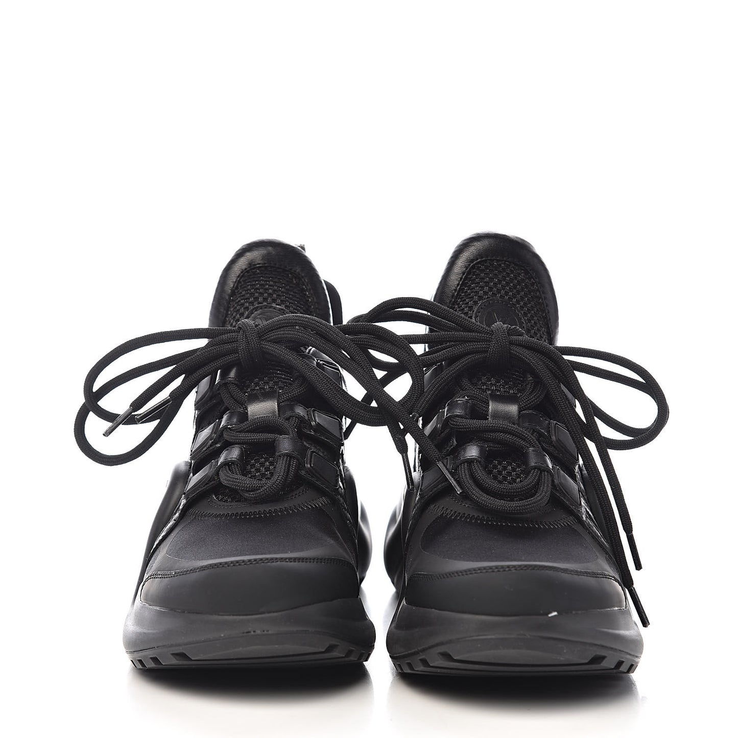 Calfskin Technical Nylon LV Archlight Sneakers 34 Black