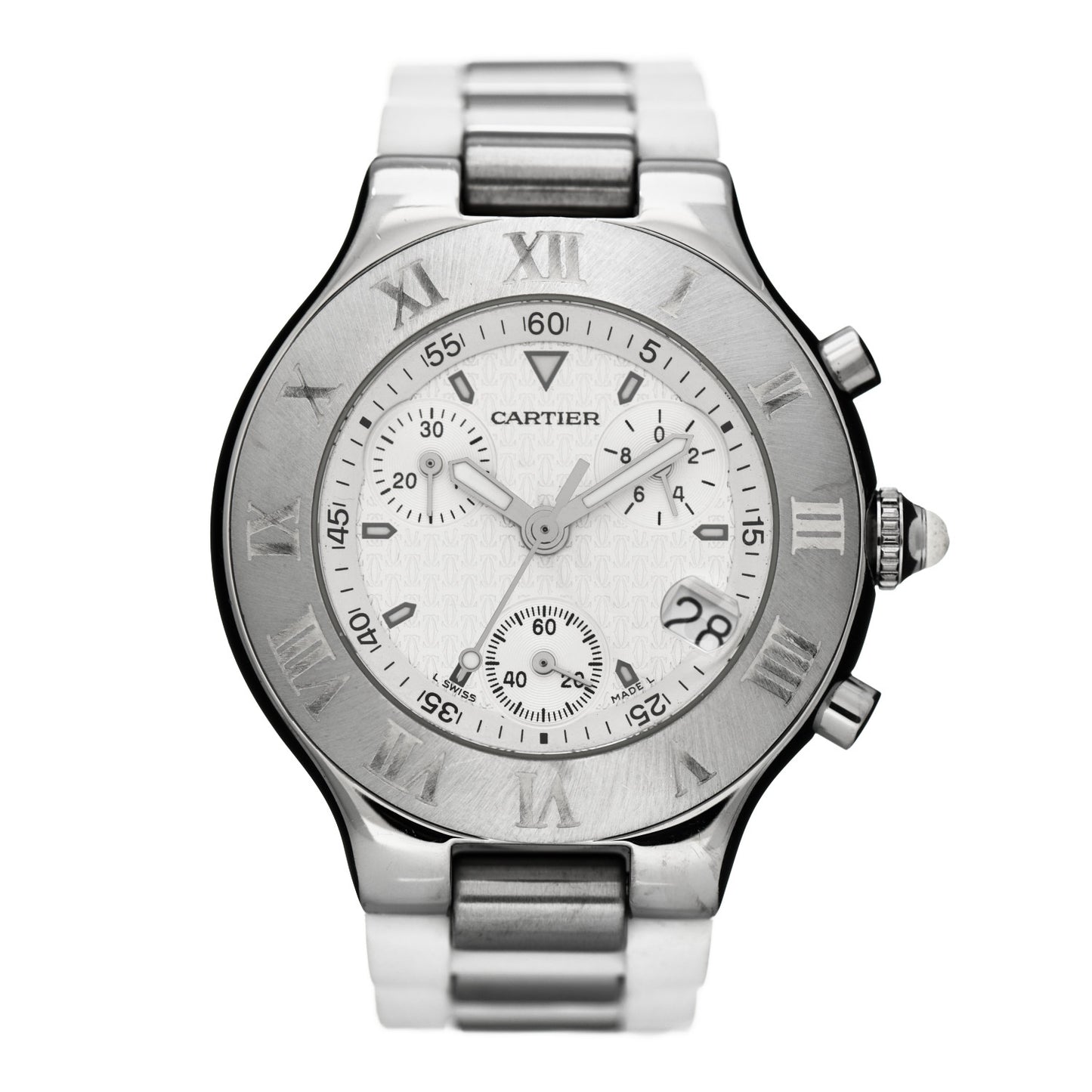 Stainless Steel Rubber 38mm Must 21 Chronoscaph Quartz Watch