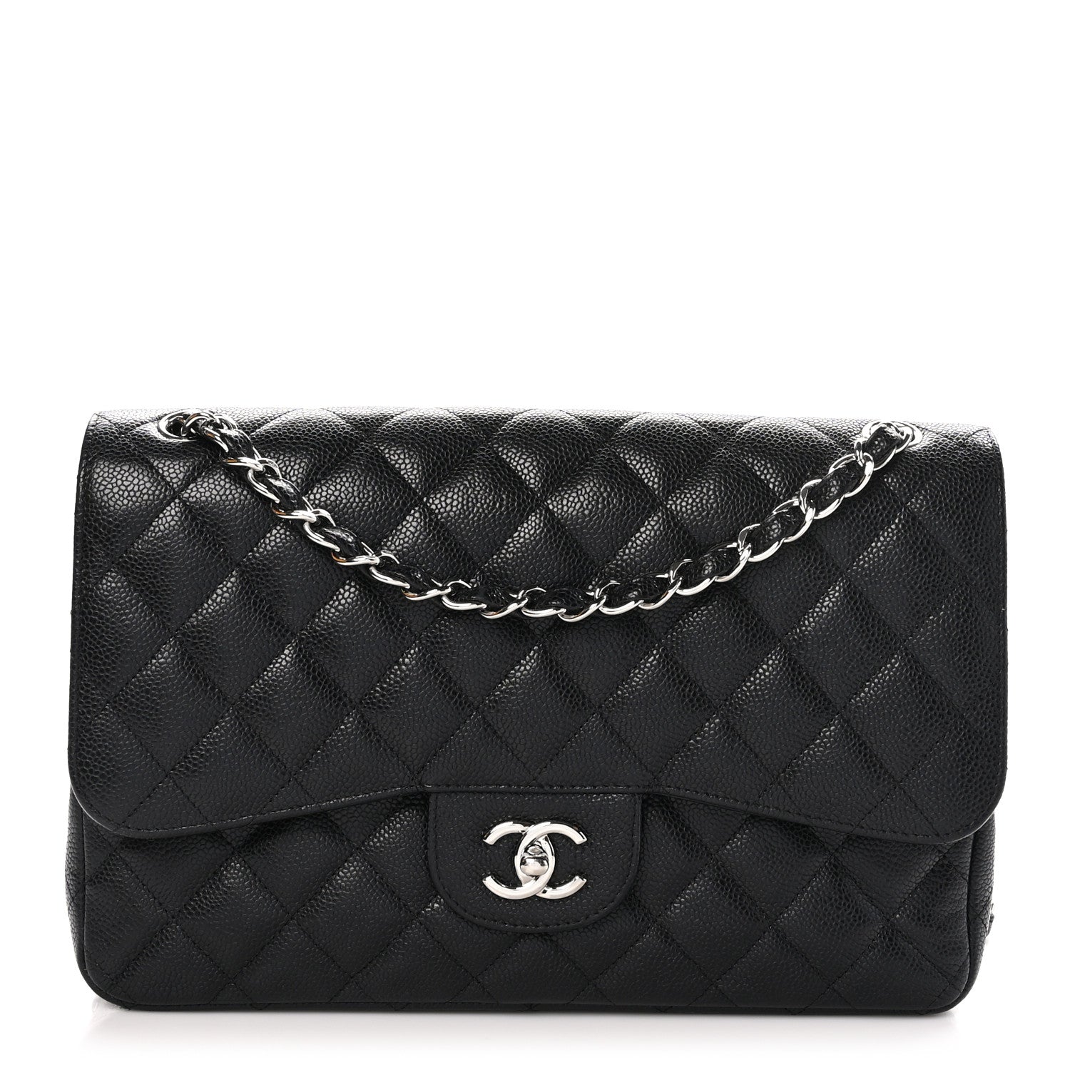 Chanel Caviar Quilted Jumbo Double Flap Black 1 of 13