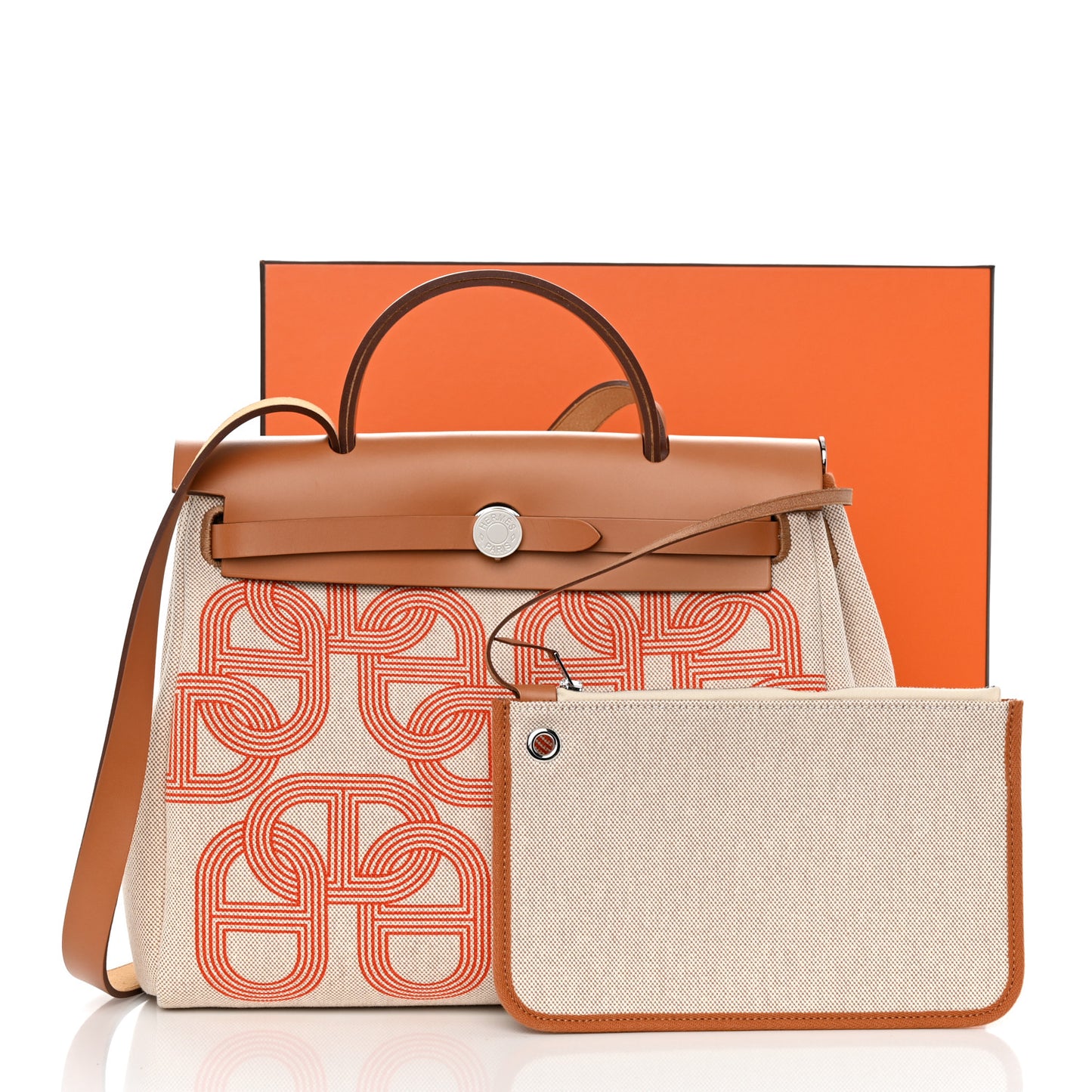 H Plume Canvas Vache Hunter Circuit 24 Herbag Zip Retourne 31 Orange Mecano Ecru Beige Naturel