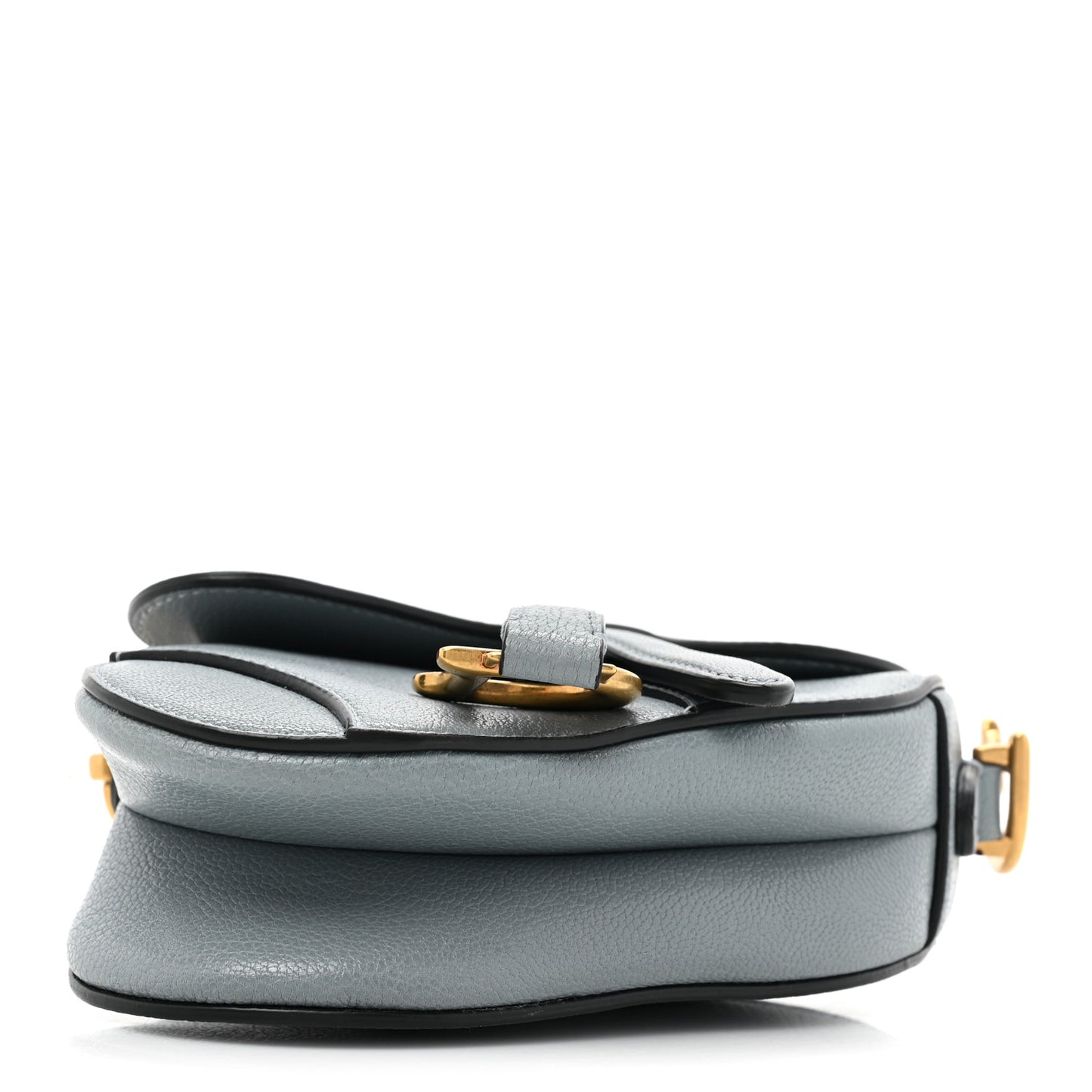 Goatskin Micro Saddle Bag Cloud Blue
