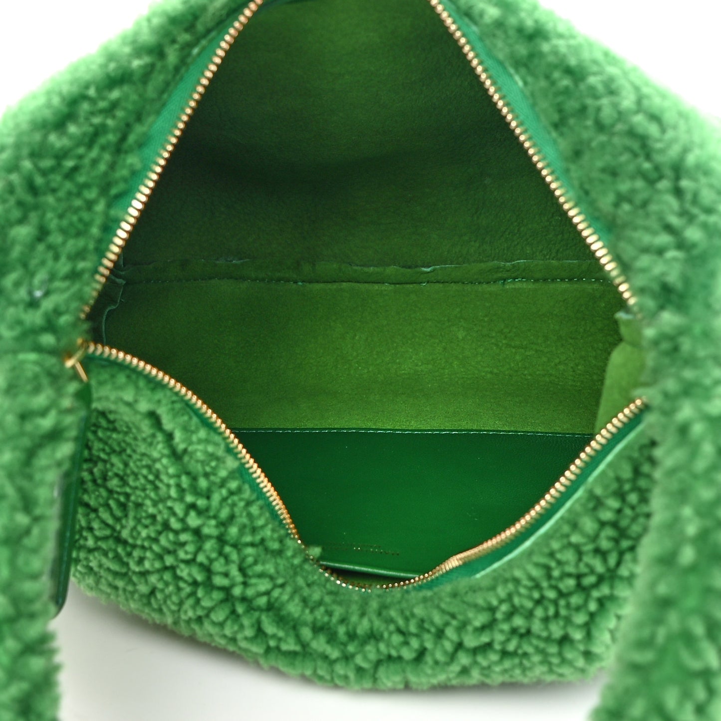 Shearling Shoulder Bag Emerald