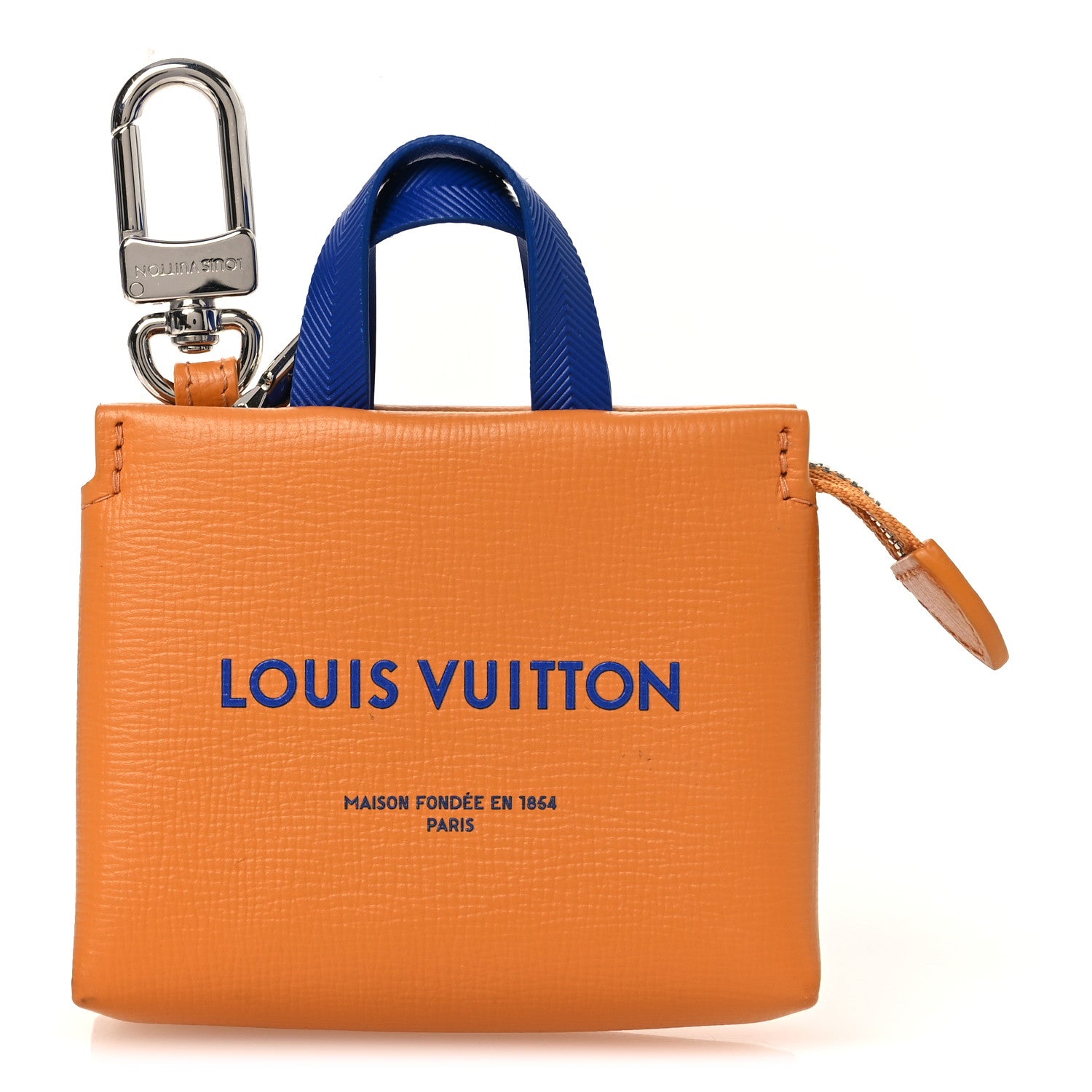 Louis Vuitton Cowhide LV Mini Shopper Bag Charm Safran Safran