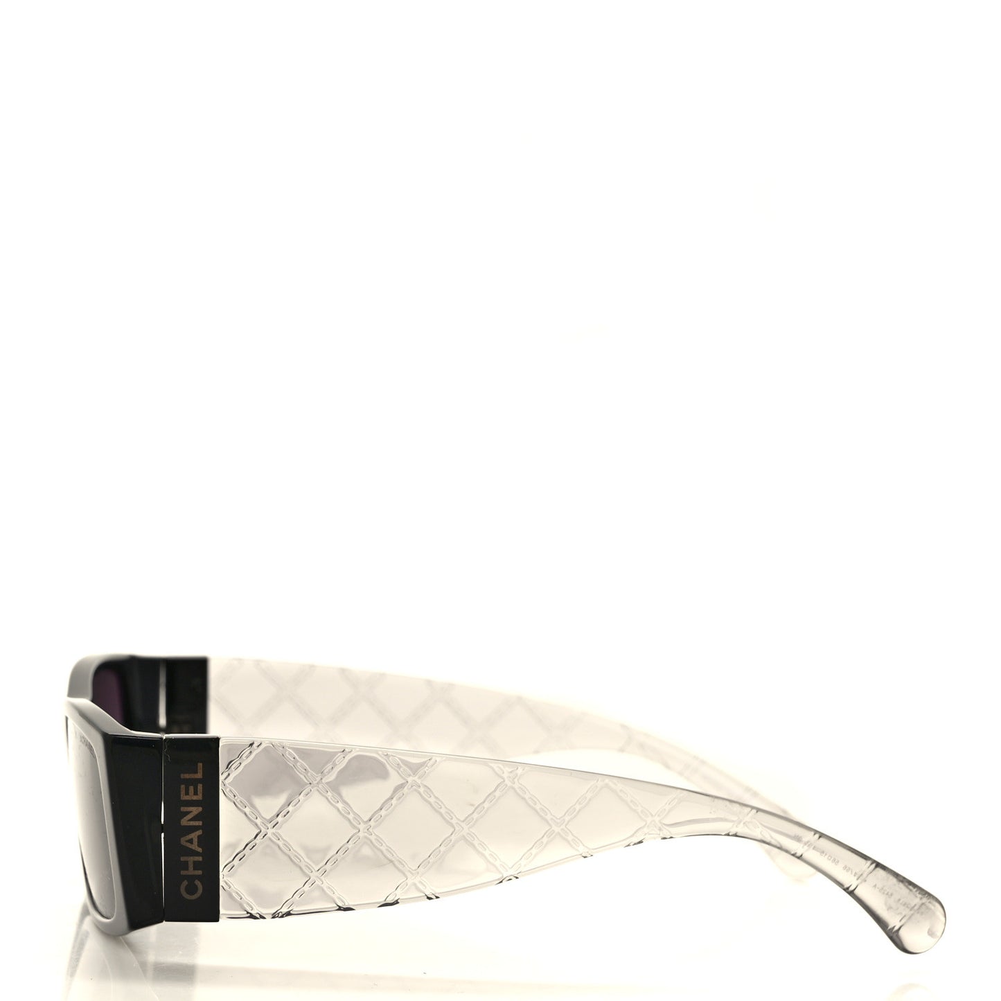 Rectangle Quilted Sunglasses 5425-A Black