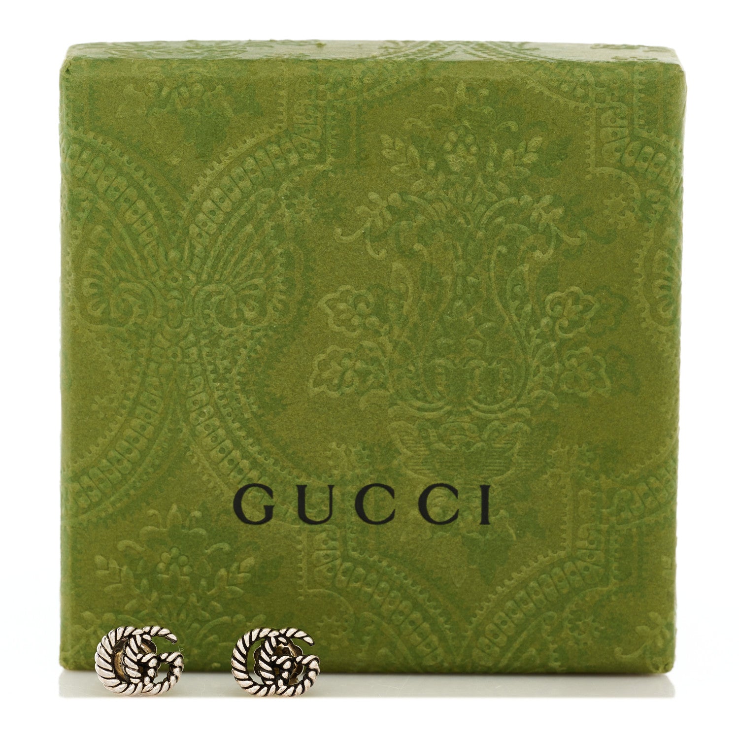 Gucci Sterling Silver Torchon Double G Earrings 5 of 5