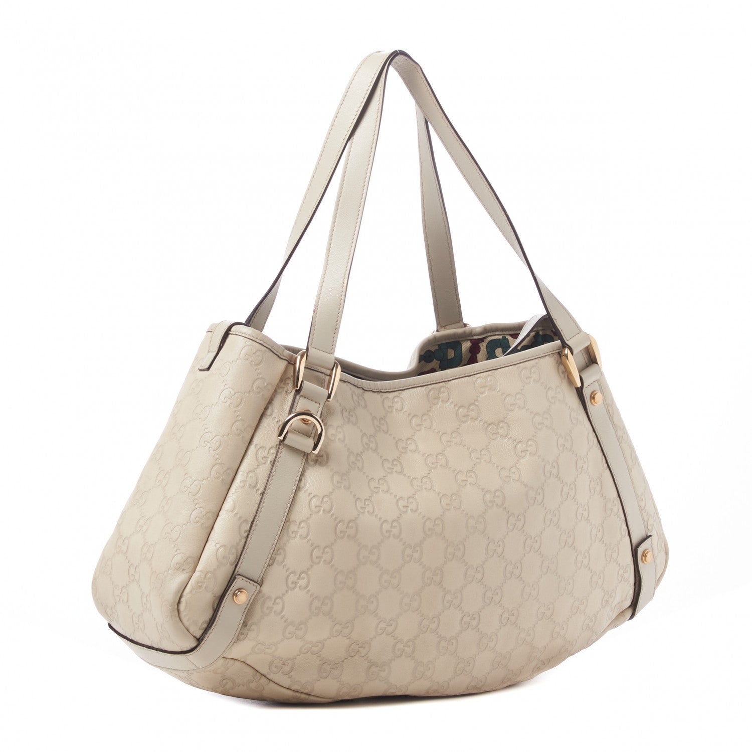 Gucci Guccissima Medium Abbey Shoulder Bag Off White 3 of 9