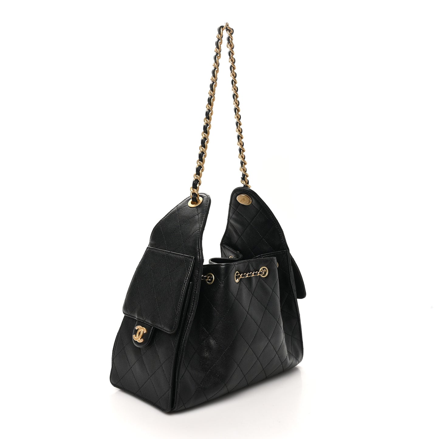Caviar Quilted Small Chanel 25 Handbag Black