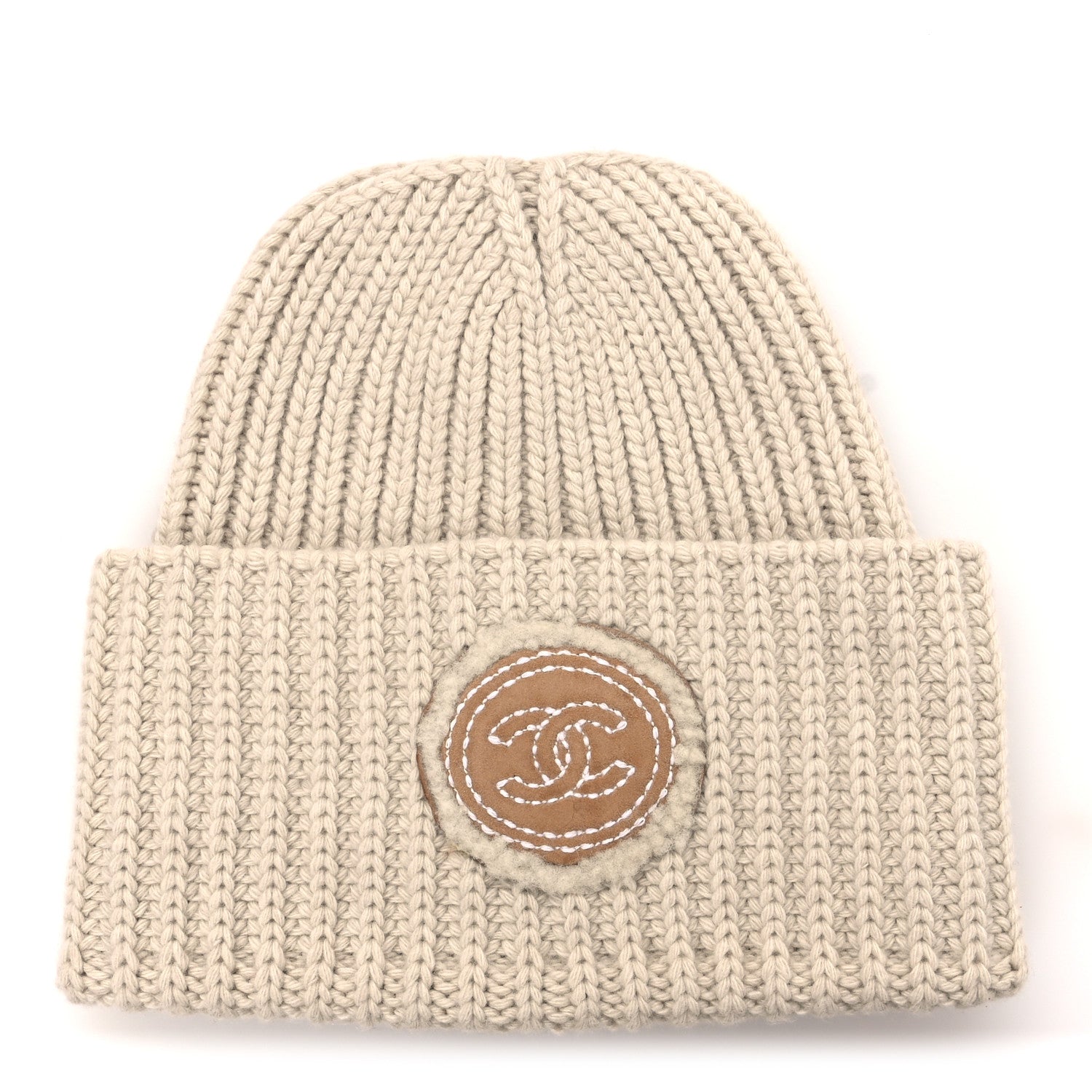 CHANEL CCLogo Knit Beanie シャネル CCロゴ カシミヤ Chanel Wool Cashmere CC Beanie Hat White 1880676 – FASHIONPHILE