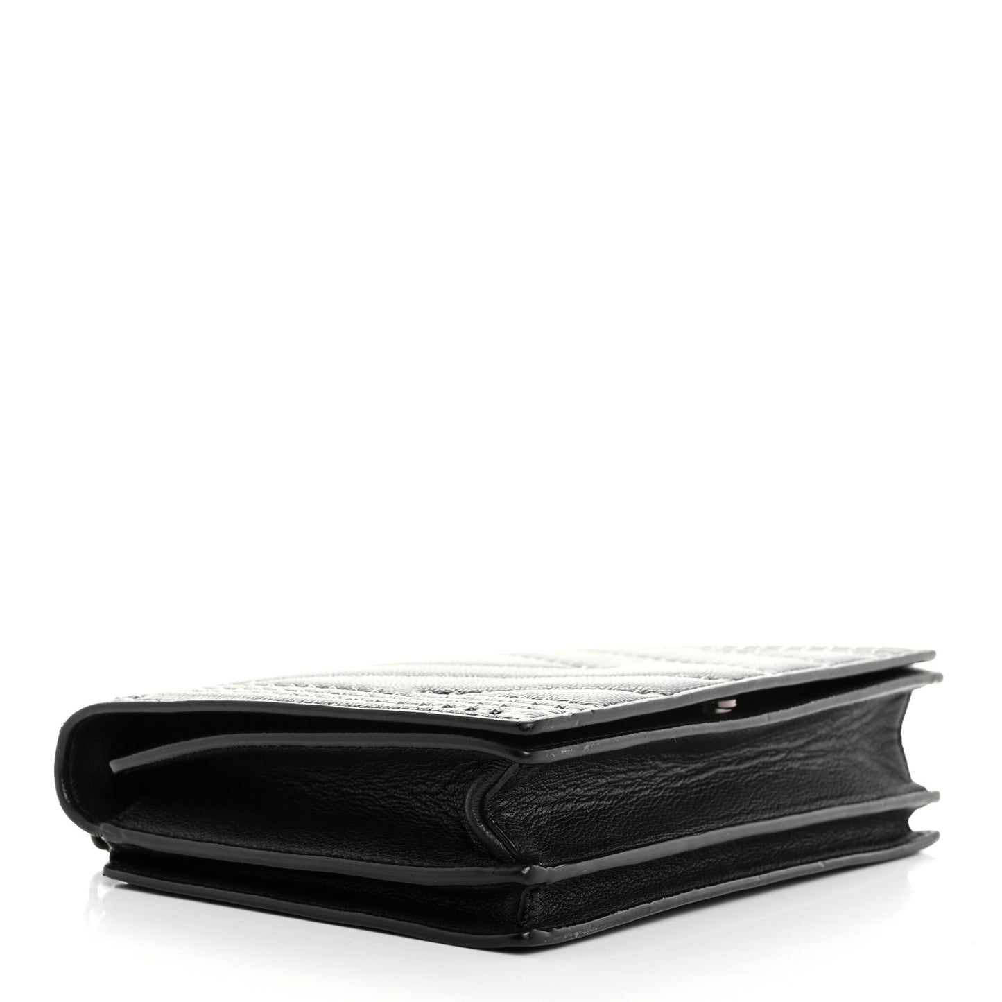 Calfskin Stud Disco Flap Crossbody Bag Black
