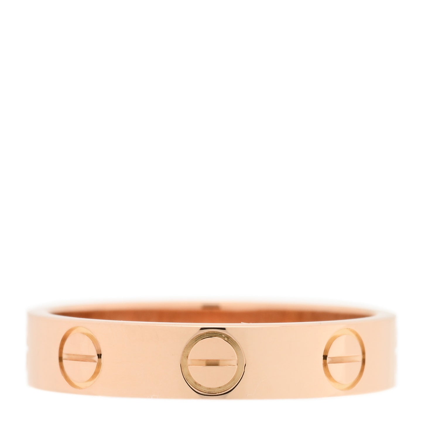 18K Pink Gold 3.5mm LOVE Wedding Band Ring 48 4.5