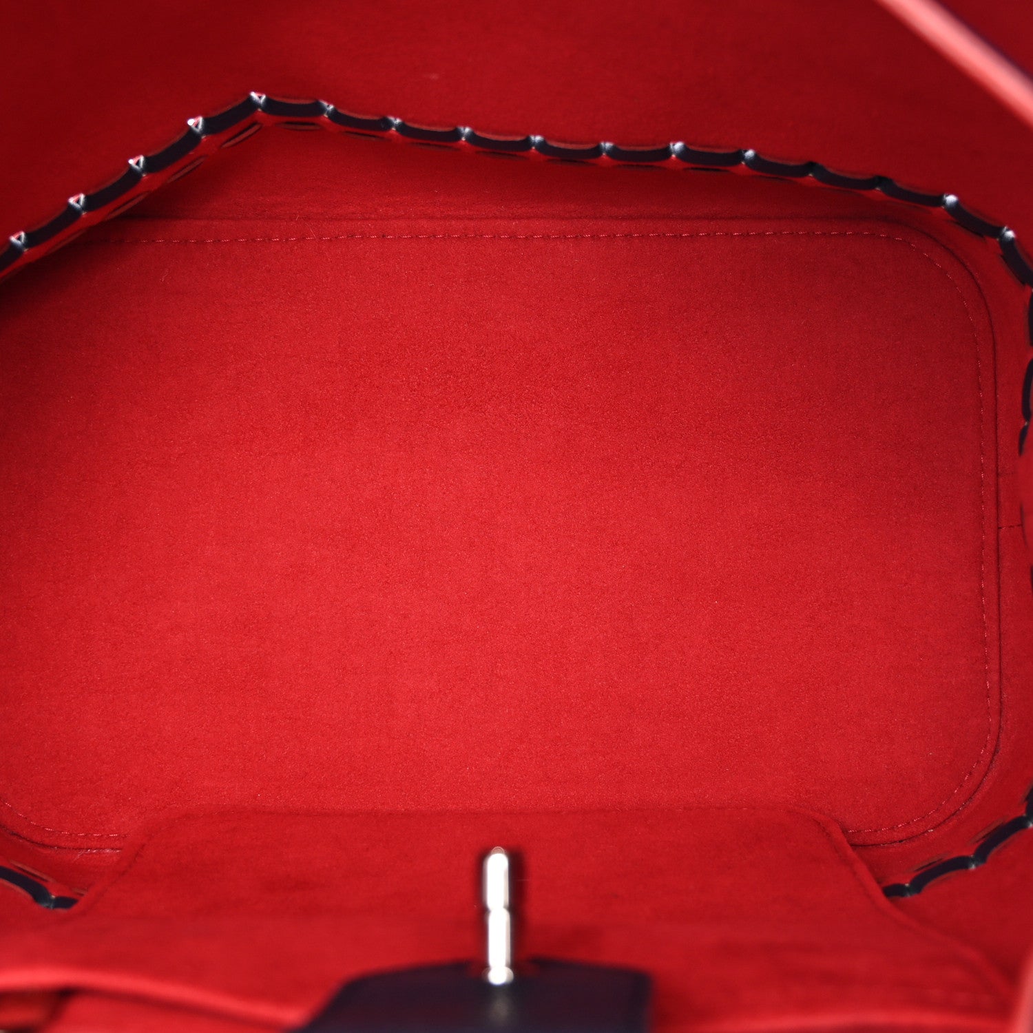 Louis Vuitton Soft Calfskin Braided Lockme Bucket Marine Rouge 5 of 11