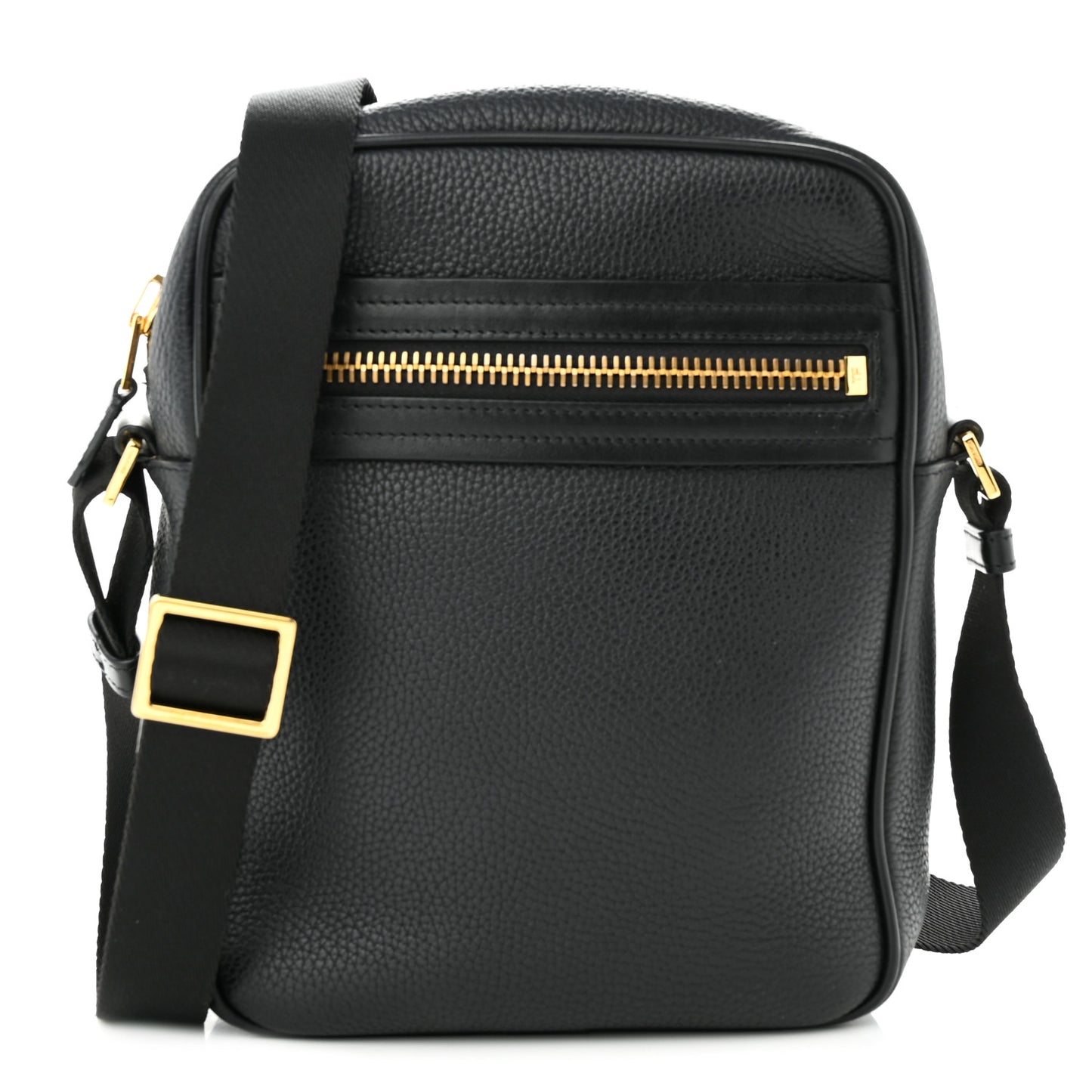 Grained Calfskin Small Buckley Messenger Black