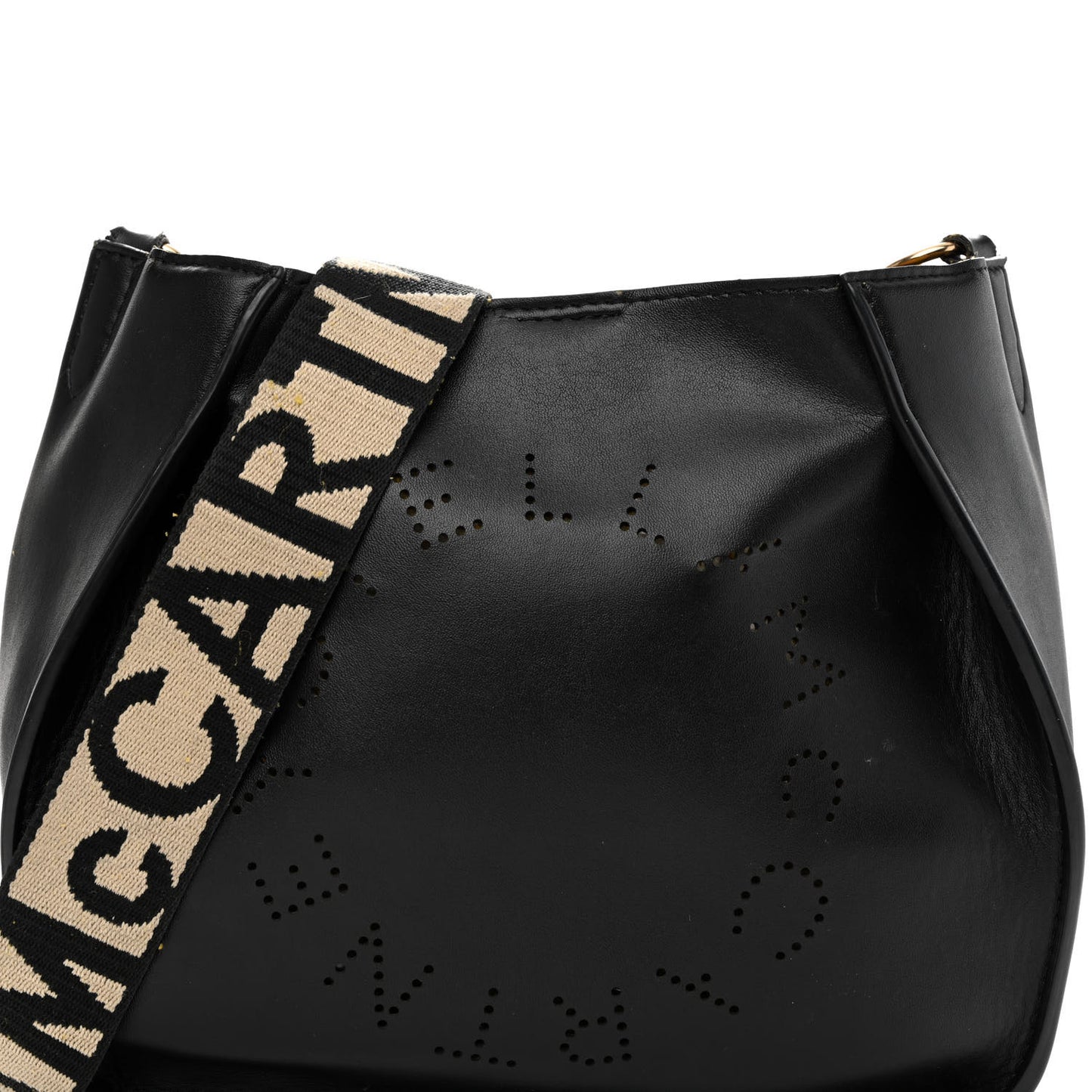 Eco Alter Nappa Perforated Logo Mini Crossbody Black