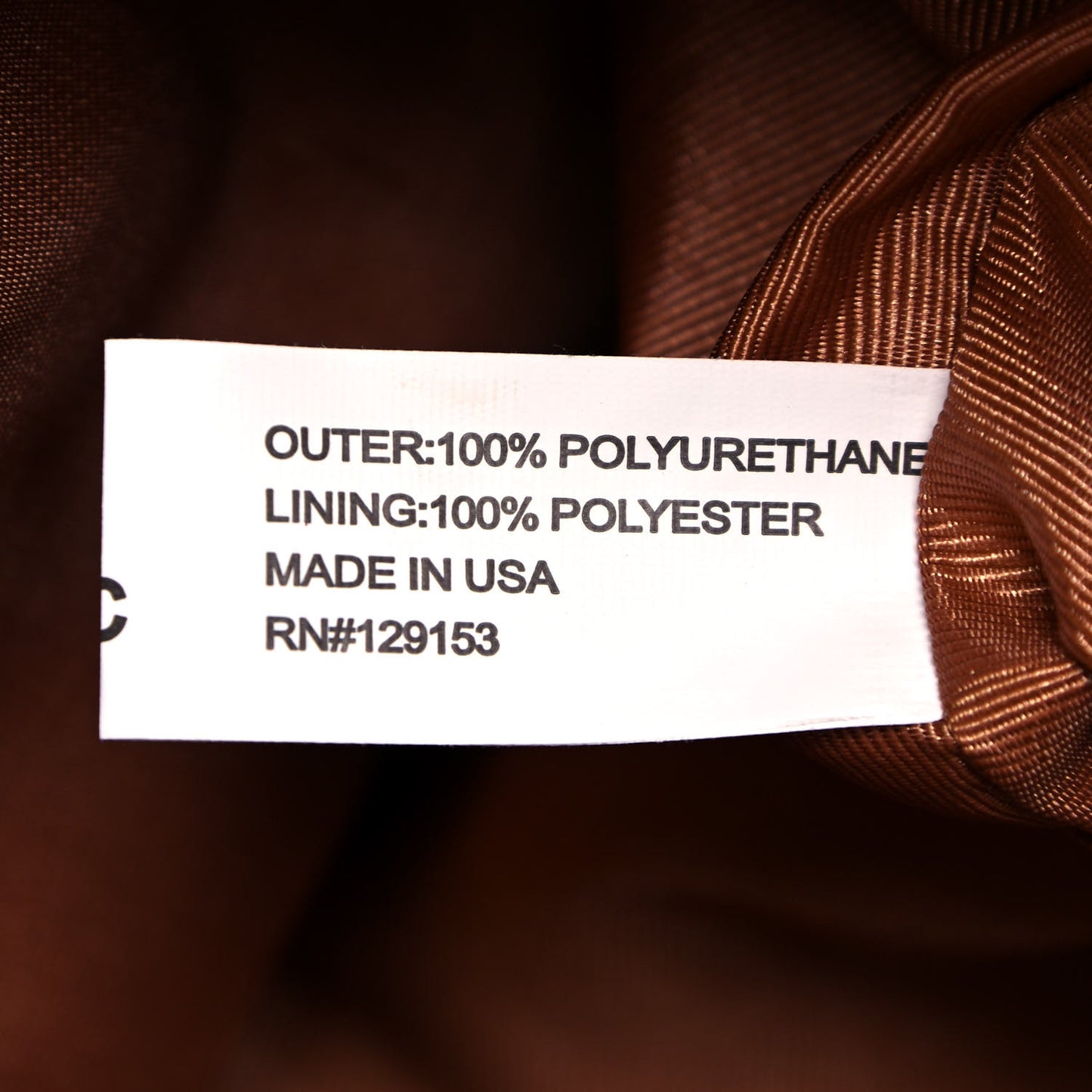 Vegan Leather Small Shopping Bag Tan