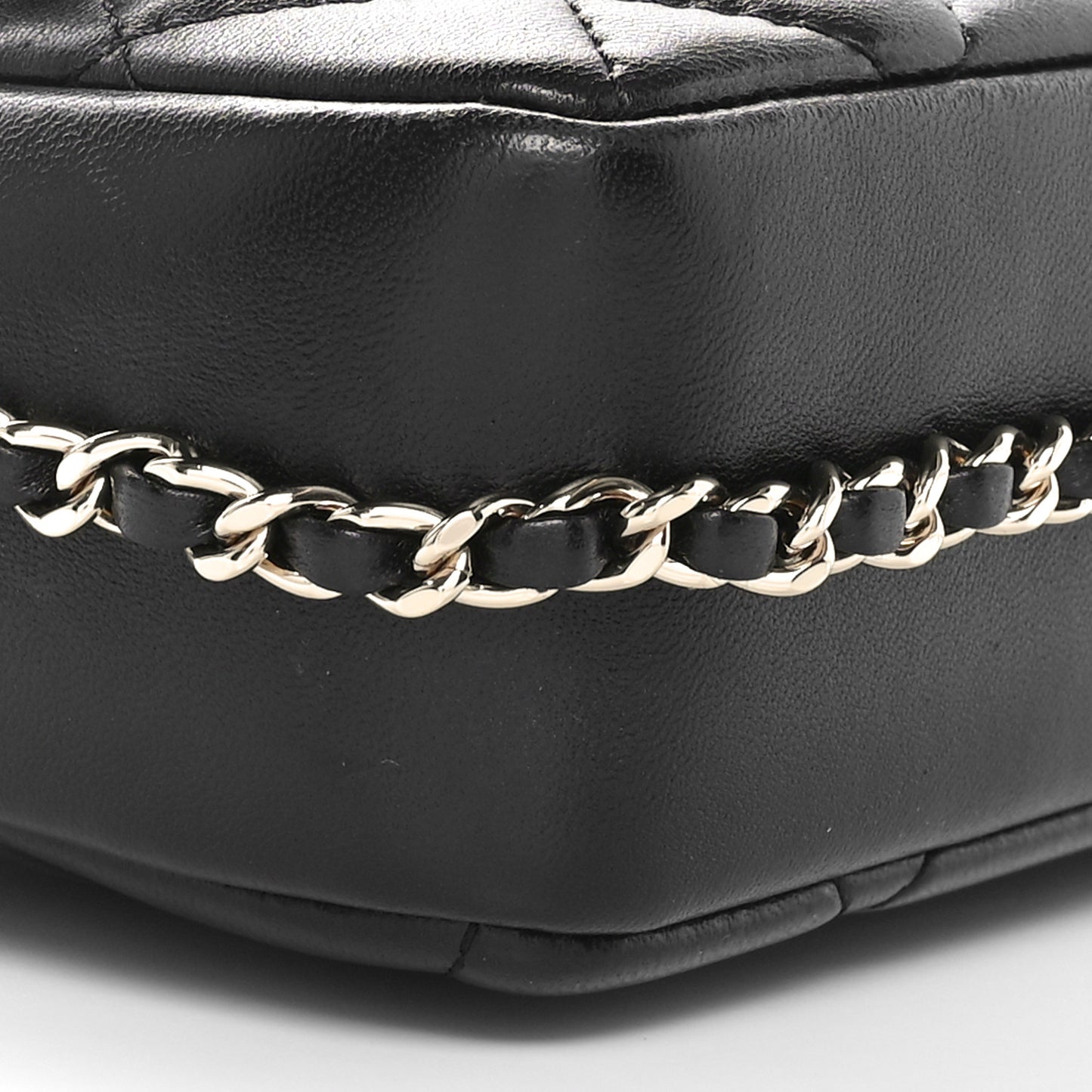 Lambskin Quilted Small My Precious Flap Black