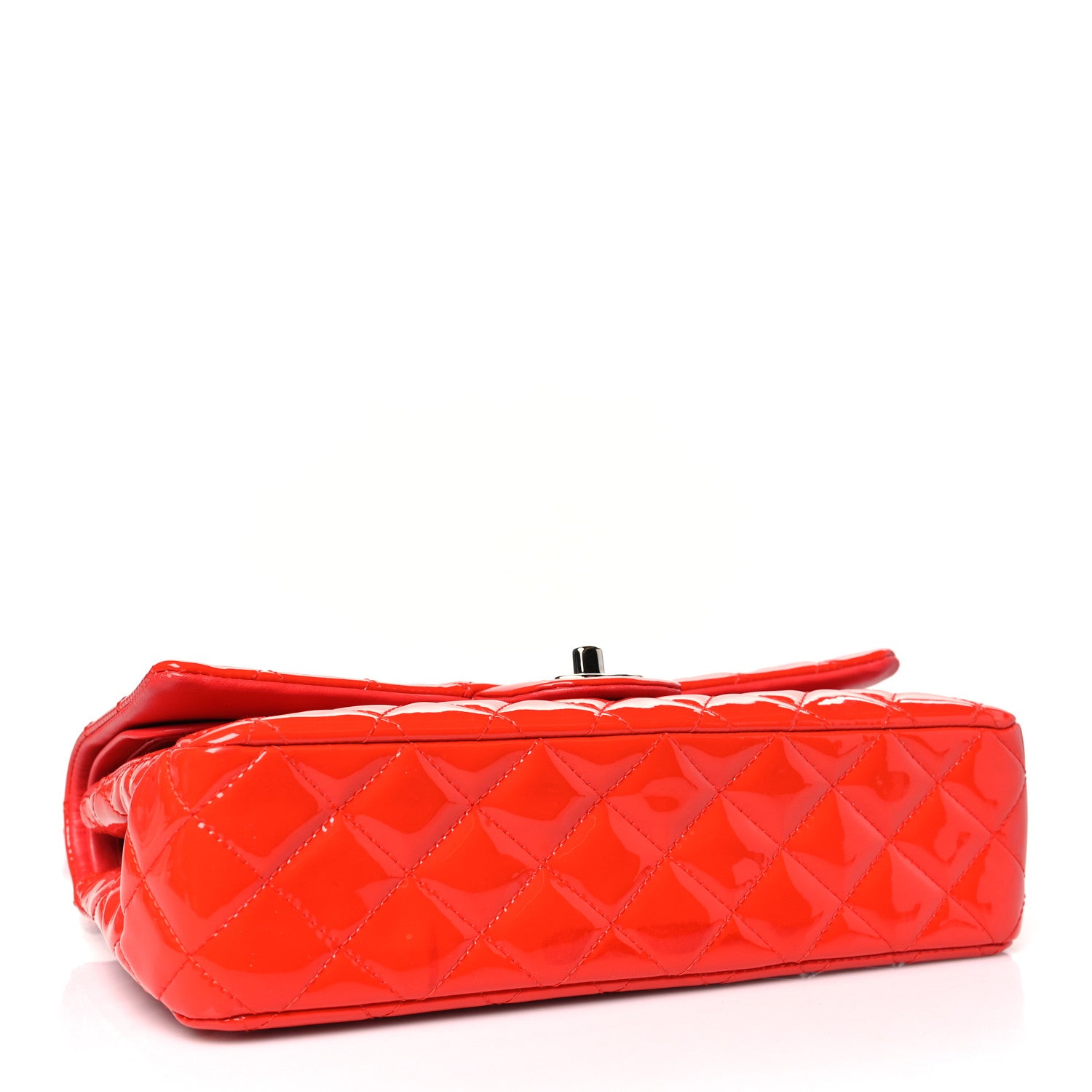 Chanel Patent Quilted Medium Double Flap Red 4 of 14