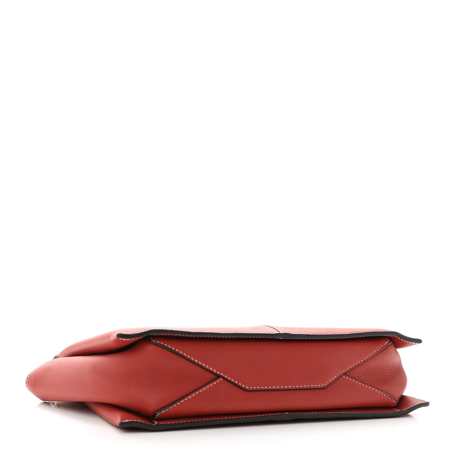 Supple Natural Calfskin Tri-Fold Clutch Red