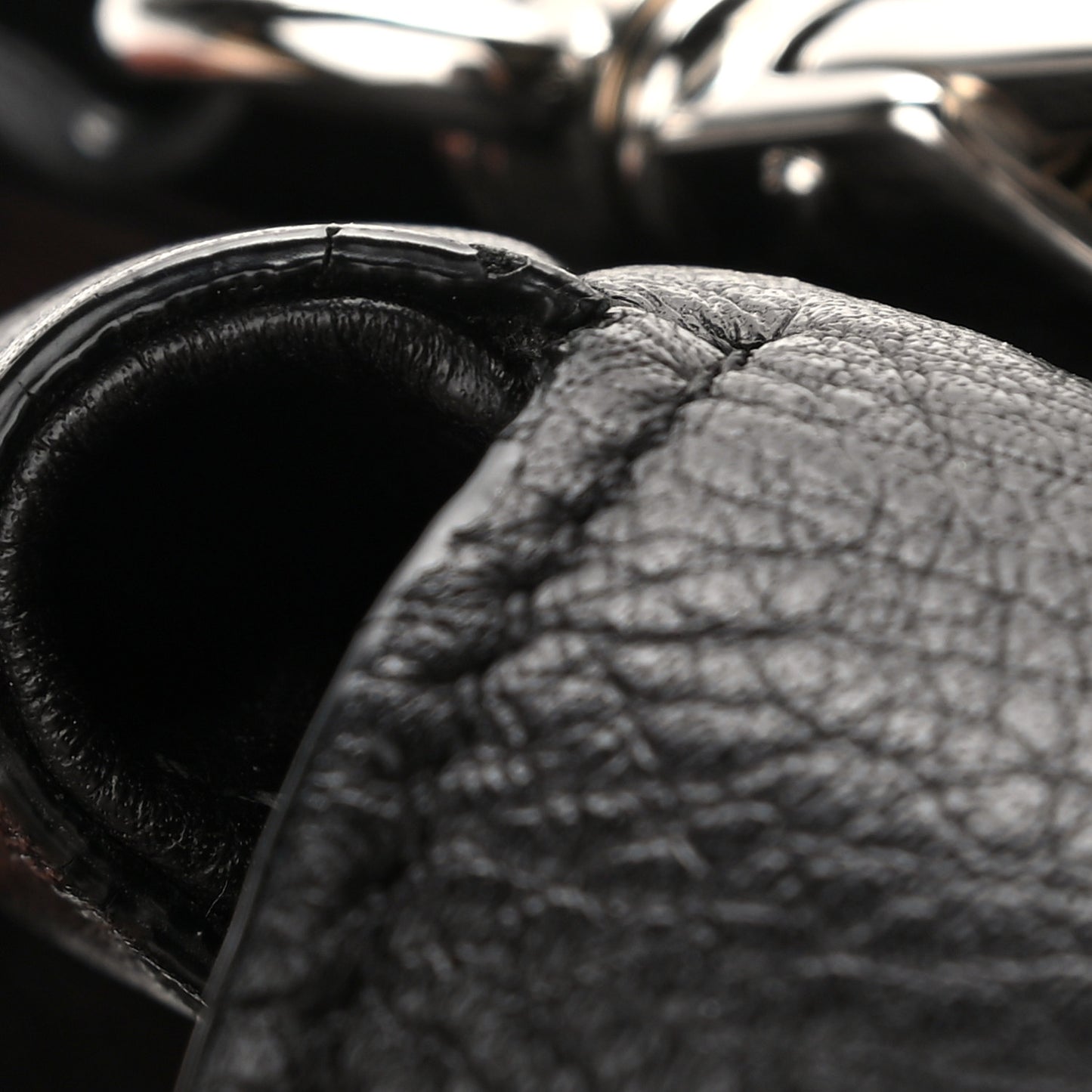 Pebbled Calfskin Small Pandora Pure Flap Bag Black