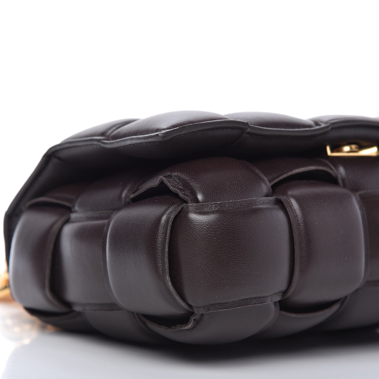 Bottega Veneta Lambskin Maxi Intreccio Padded Chain Cassette Crossbody Bag Black 5 of 8