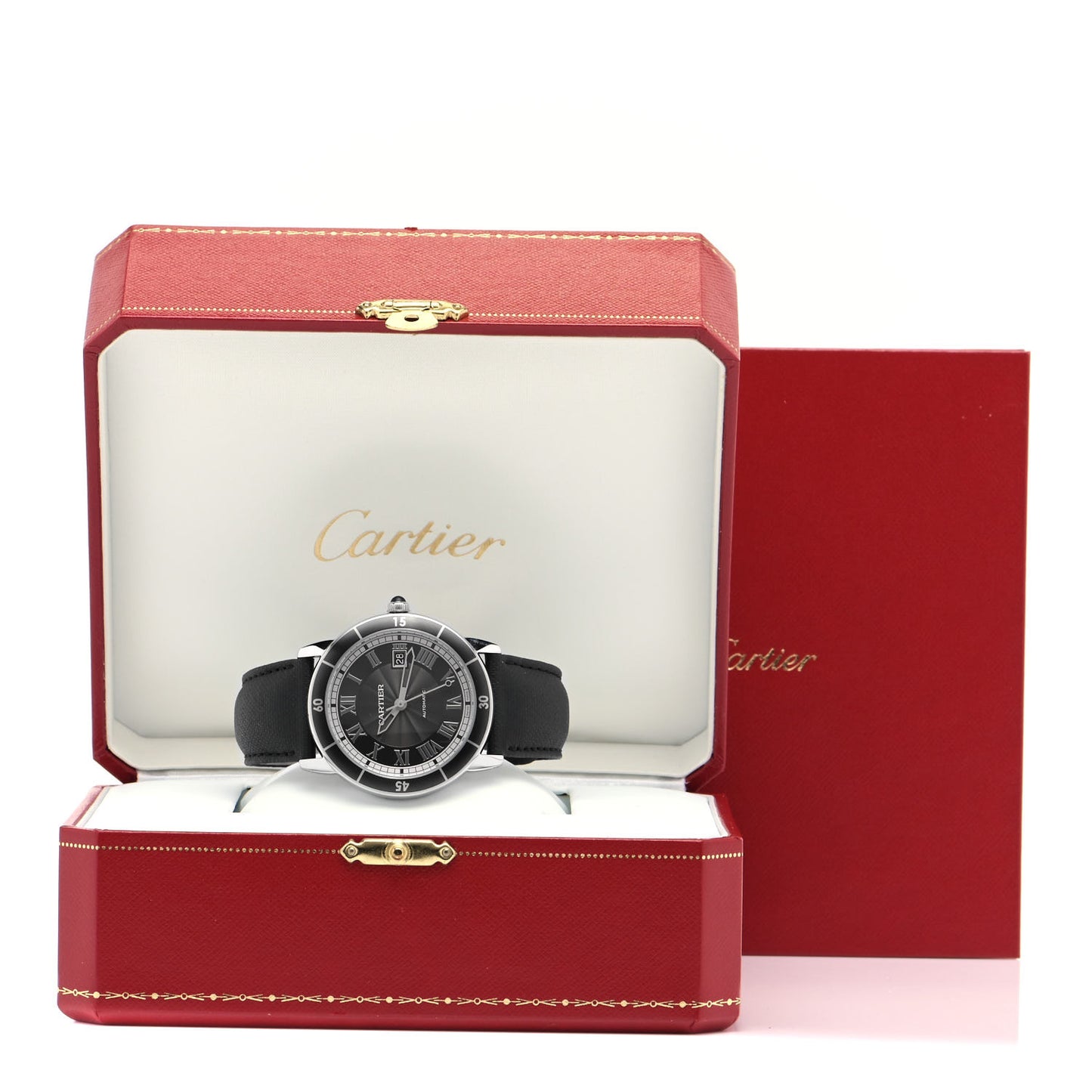 Stainless Steel Nylon 42mm Ronde Croisiere Automatic Watch Black