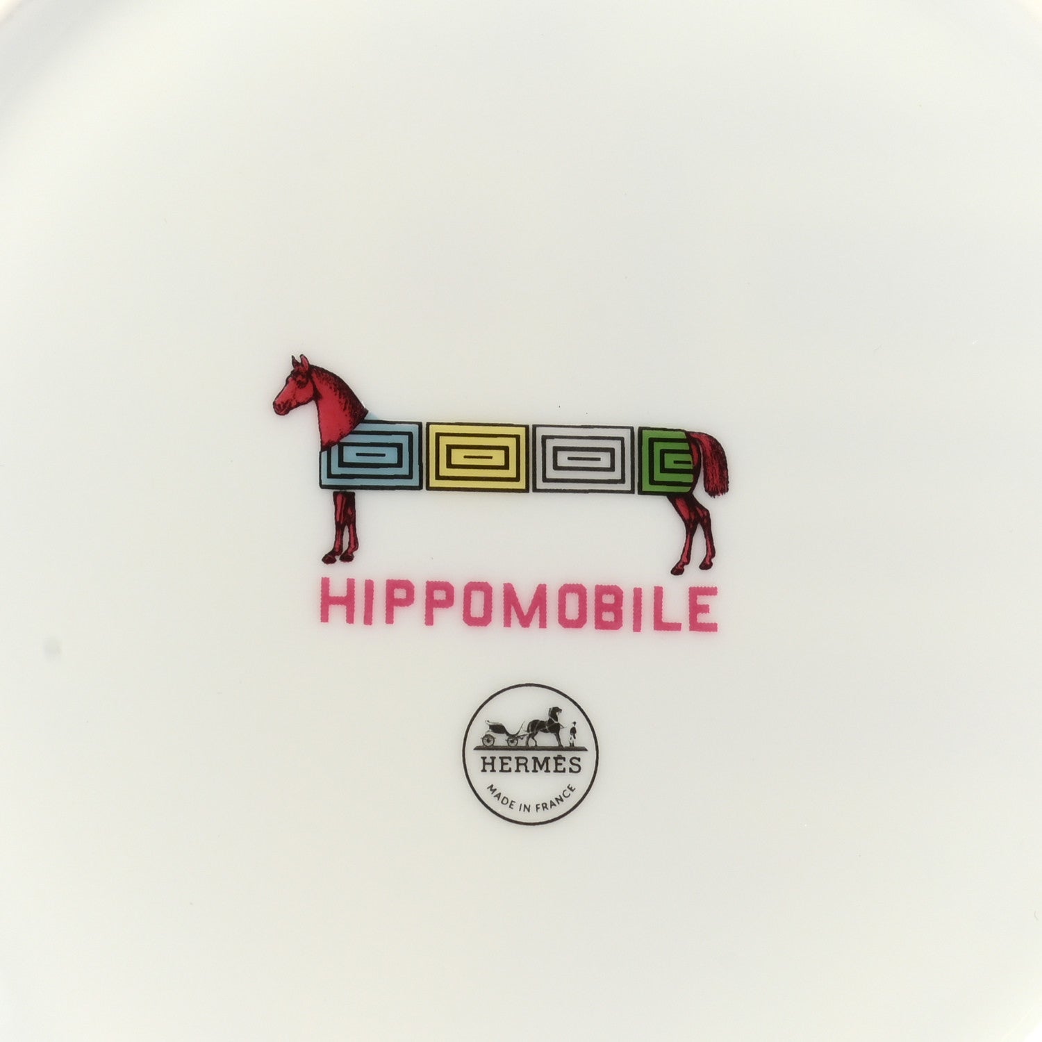 Hermes Porcelain Hippomobile Dessert Plate Set of 2 4 of 6