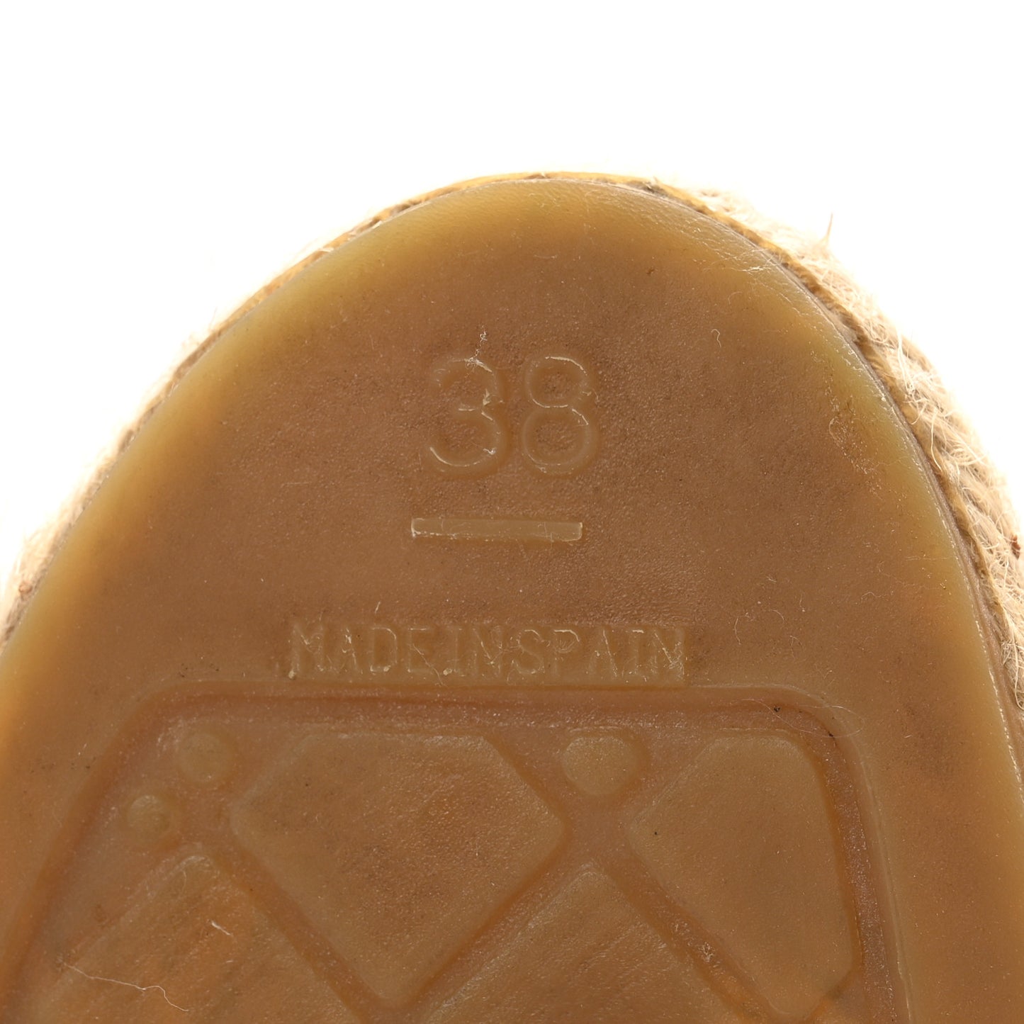 Lambskin CC Espadrilles 38 Beige Black