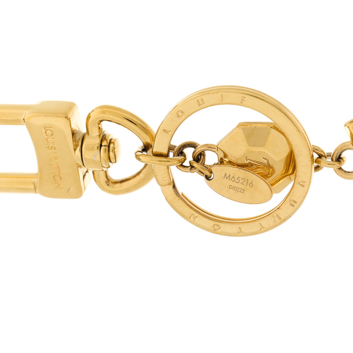 Louis Vuitton LV Facettes Bag Charm Key Holder Gold 4 of 4