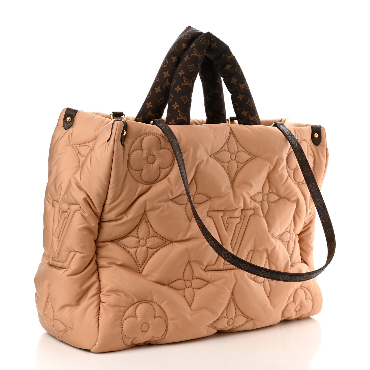 Econyl Monogram Pillow Giant Onthego GM Beige