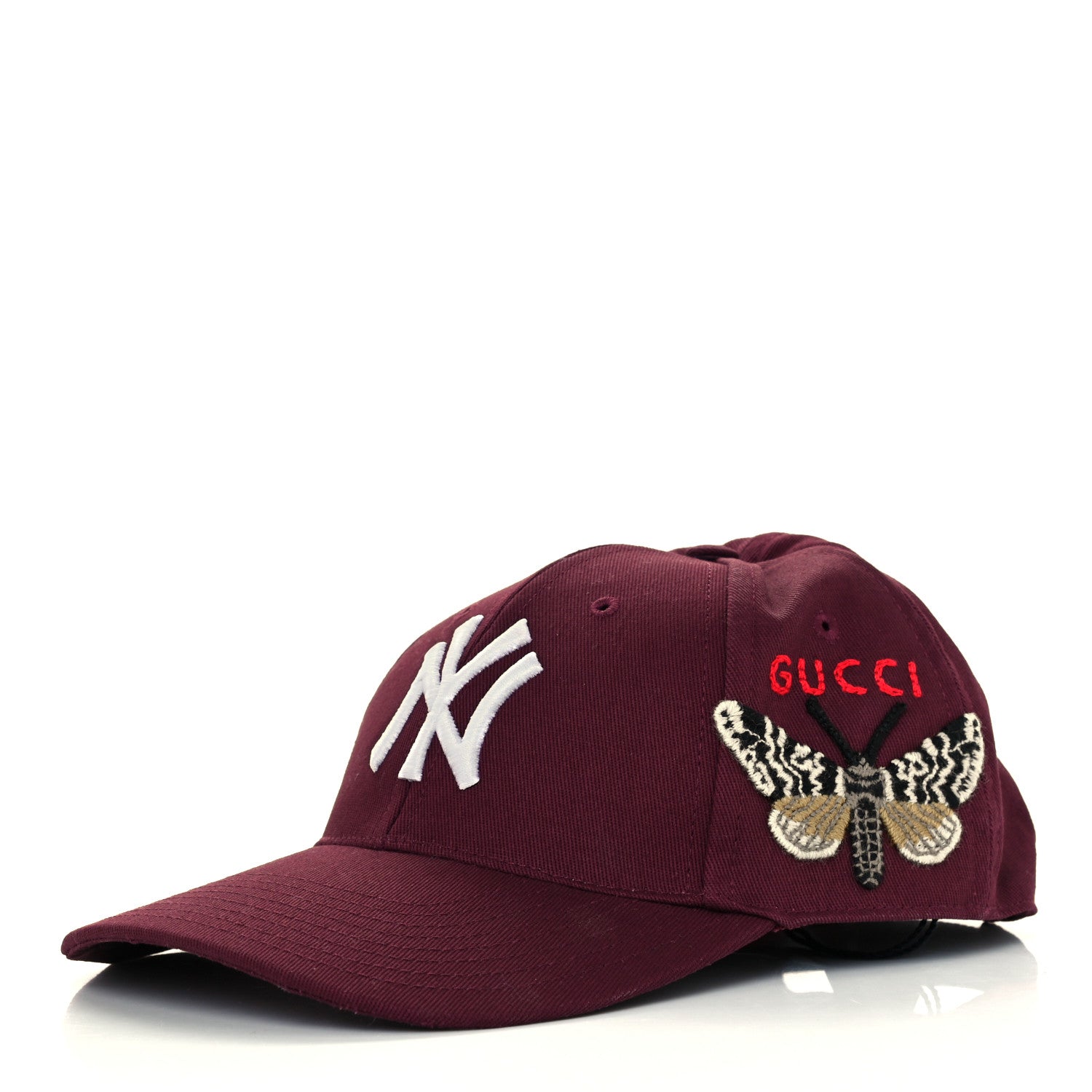 Gucci X MLB Cotton NY Yankees Baseball Hat 57-61 Lacquer 1 of 8