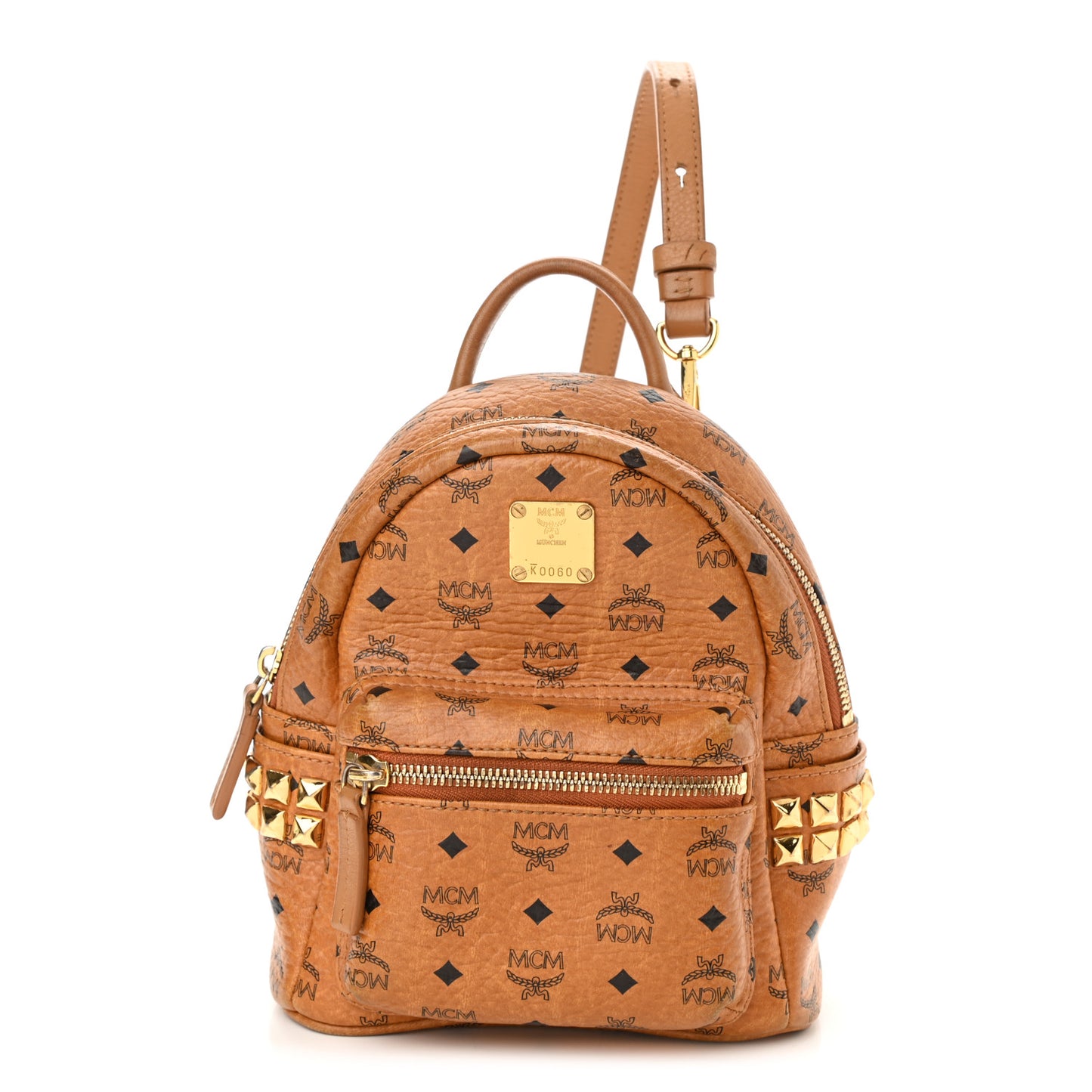 Visetos Side Stud Mini Stark Backpack Cognac