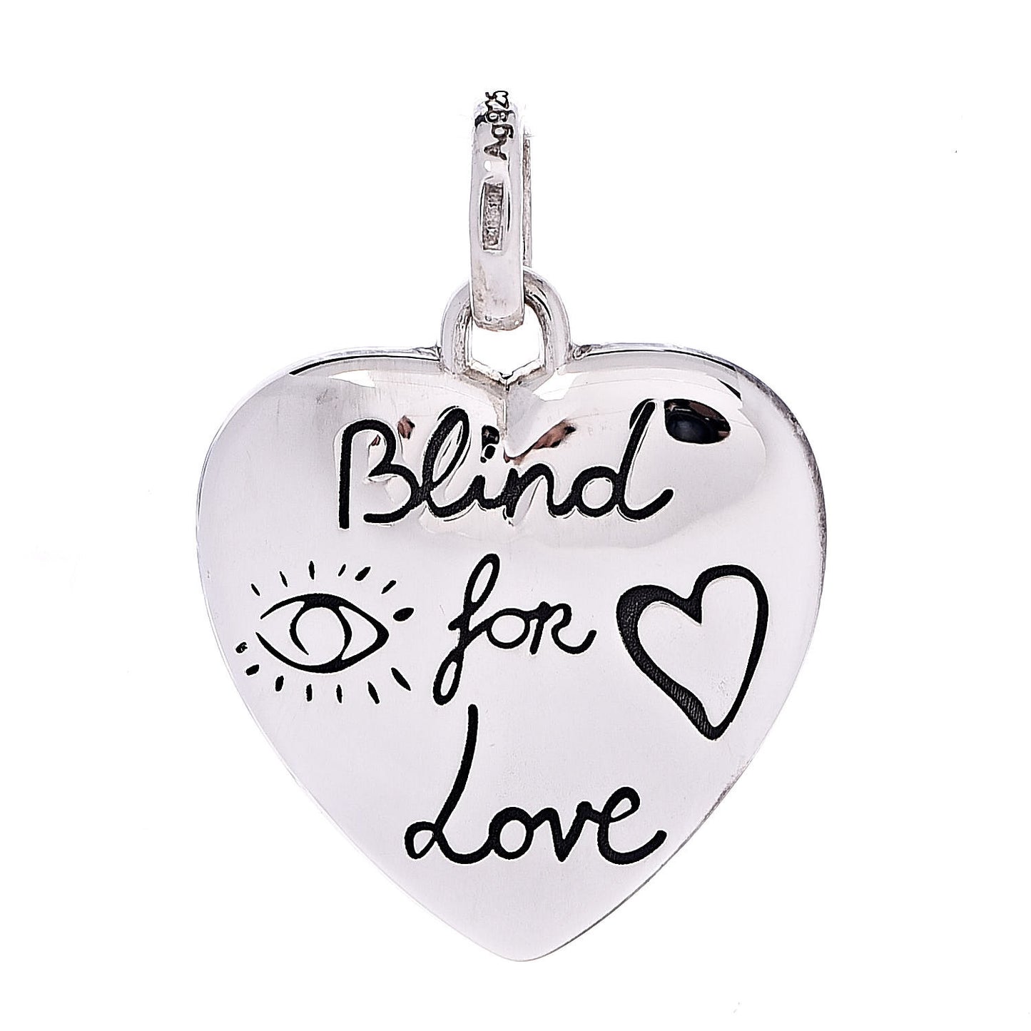 Sterling Silver Blind for Love Heart Pendant