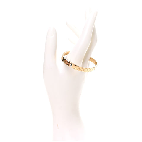 Brass Monogram Nanogram Cuff S Gold