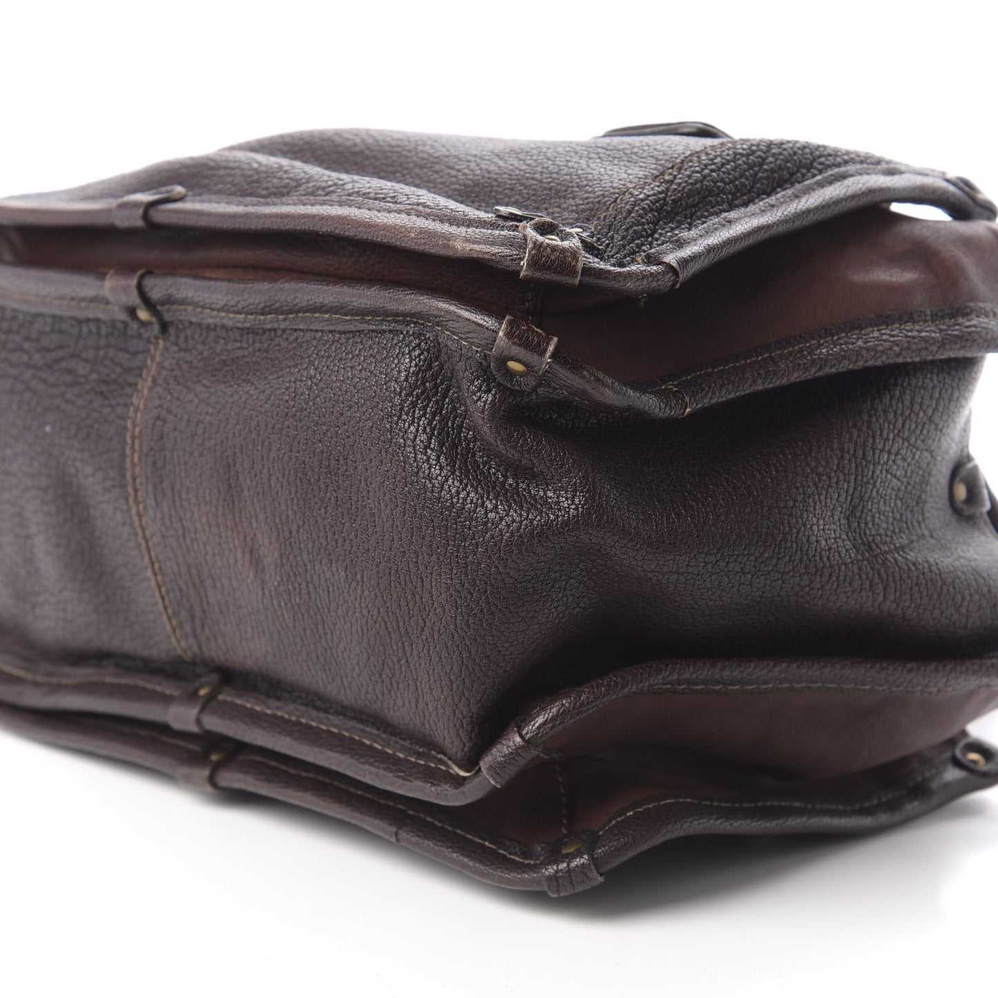 Calfskin Satchel Brown