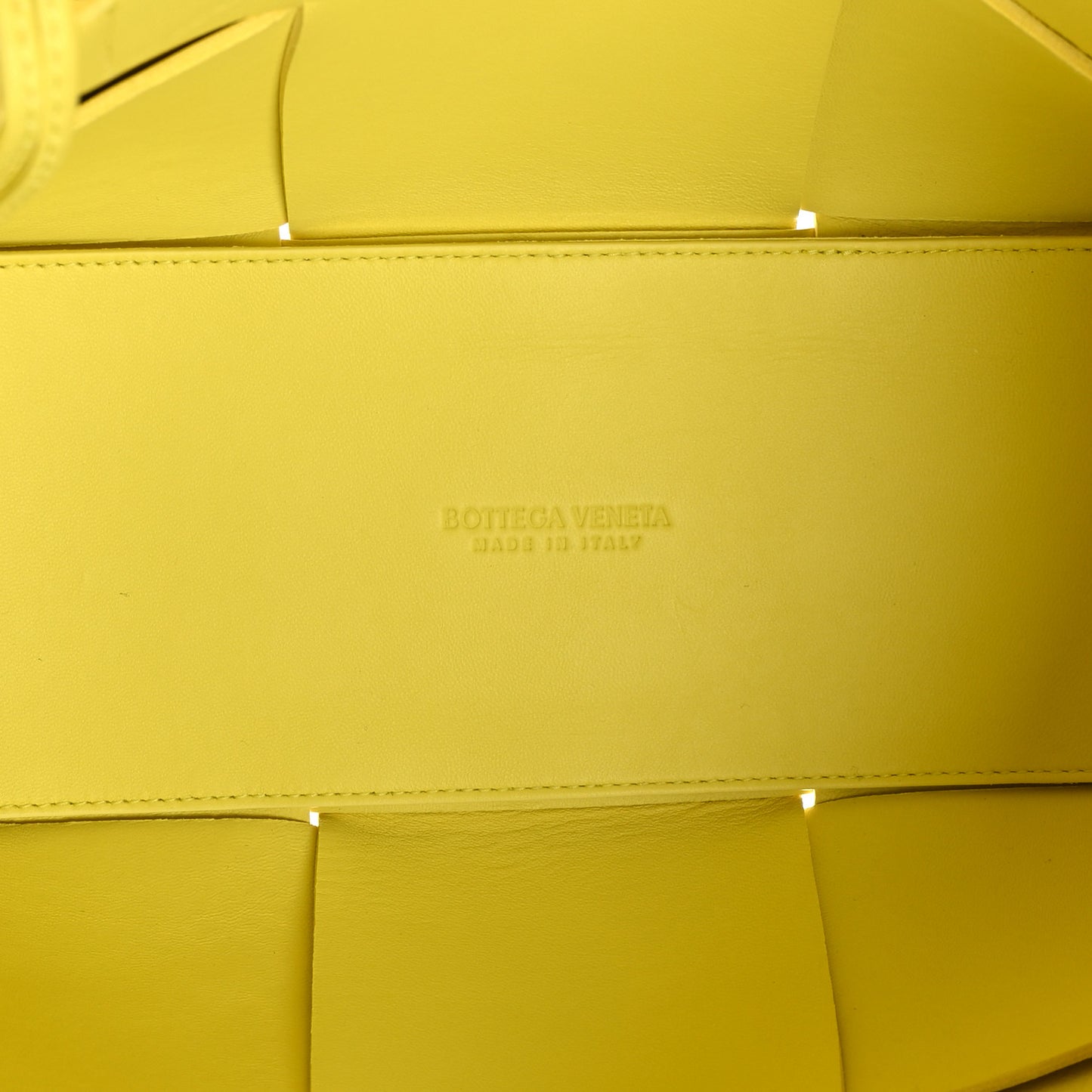 Nappa Maxi Intrecciato Small Arco Tote Yellow