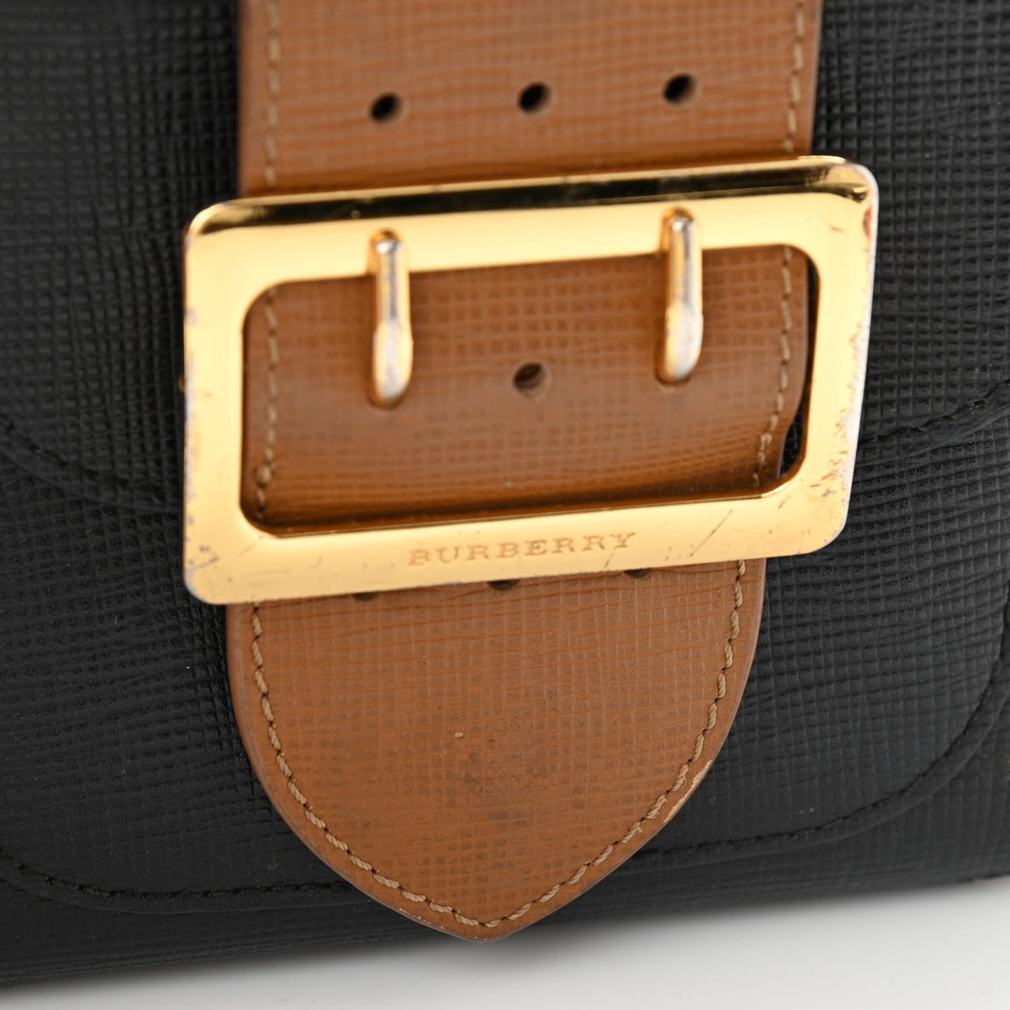 Suede Small Square Buckle Belt Bag Black