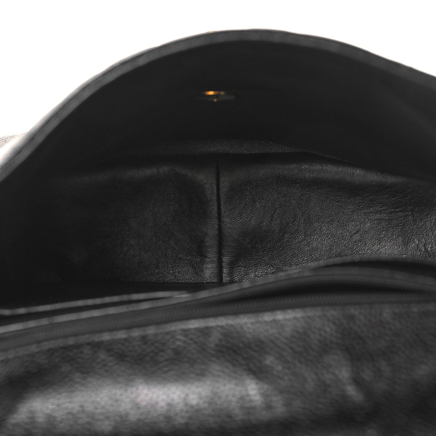 Caviar Quilted Jumbo Square Flap Black