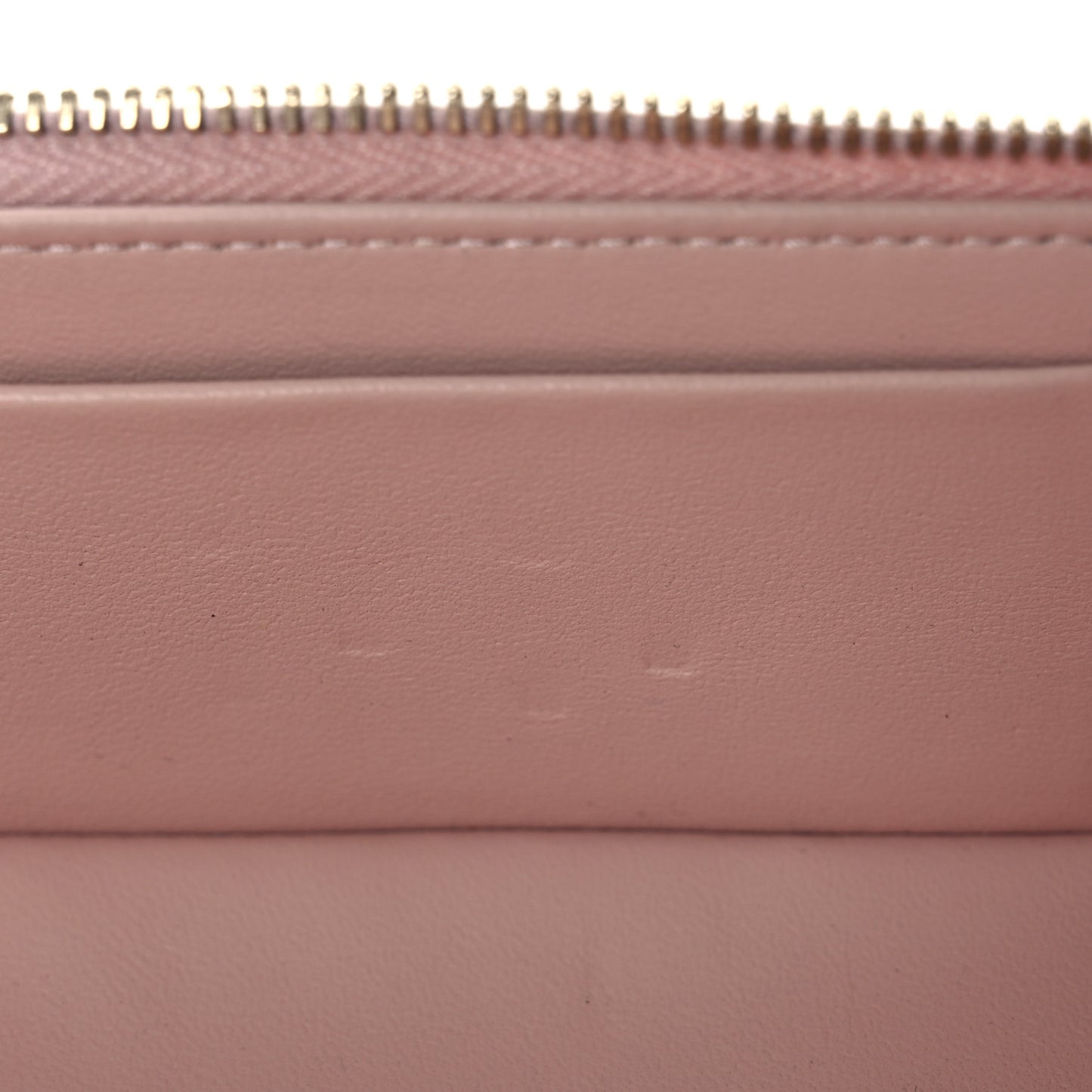 Shiny Lambskin Quilted Top Handle Vanity Case With Chain Pink