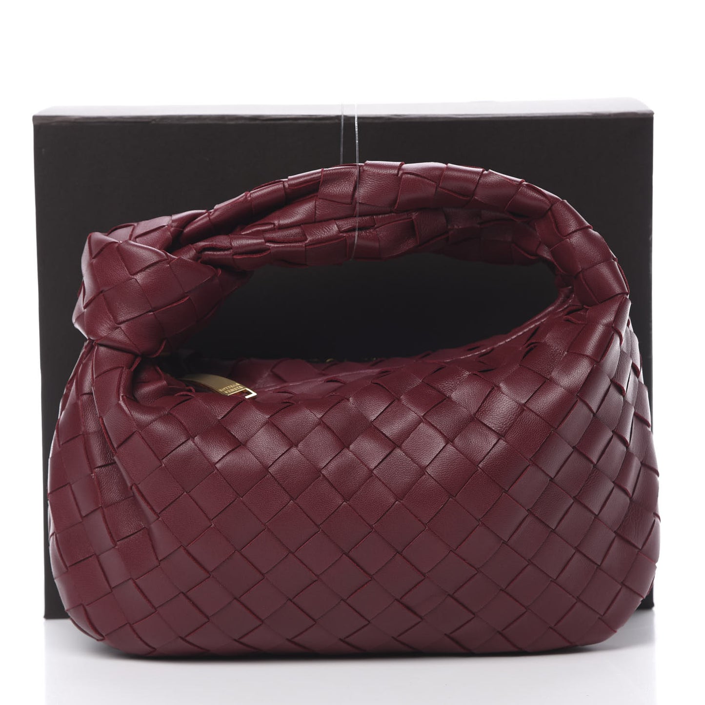 Nappa Intrecciato Mini Jodie Burgundy