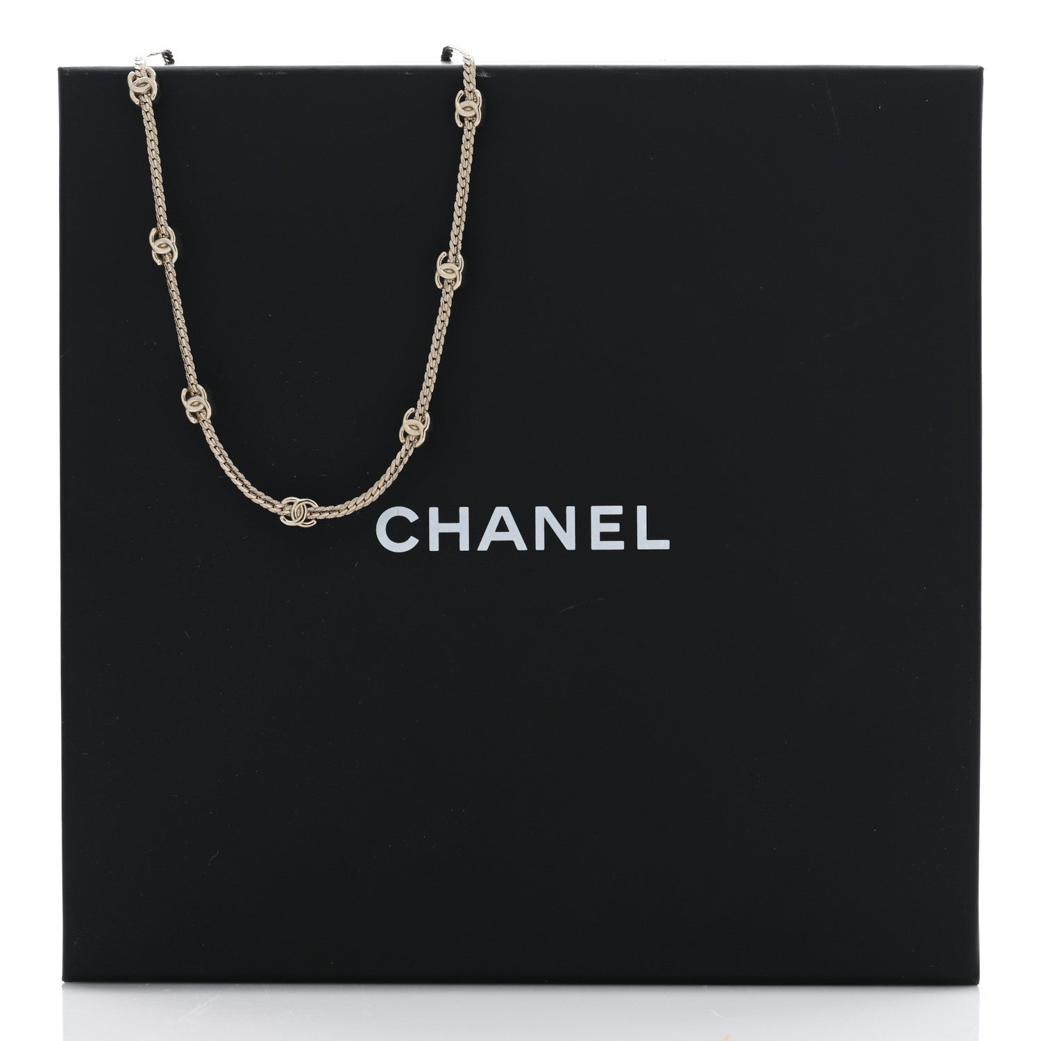 Chanel Metal CC Short Chain Necklace Gold 5 of 5