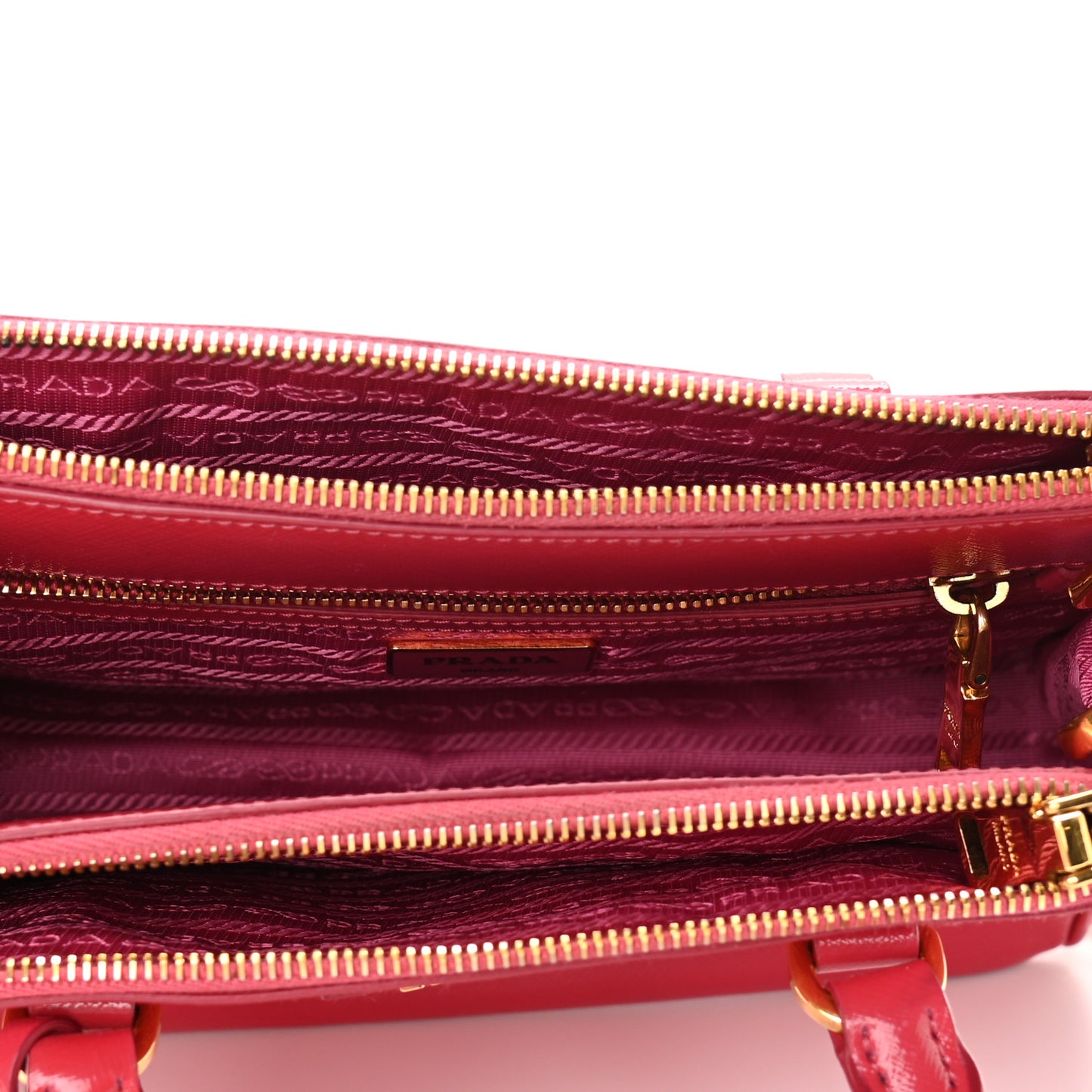 Saffiano Vernice Mini Galleria Double Zip Tote Peonia