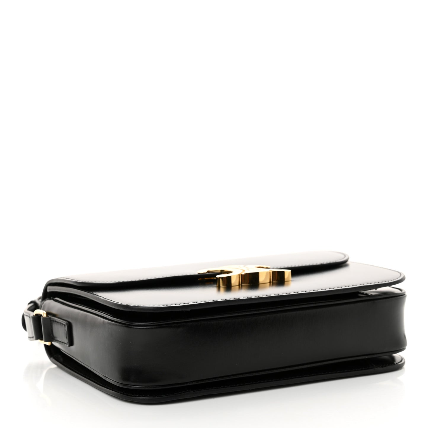 Shiny Calfskin Medium Triomphe Black
