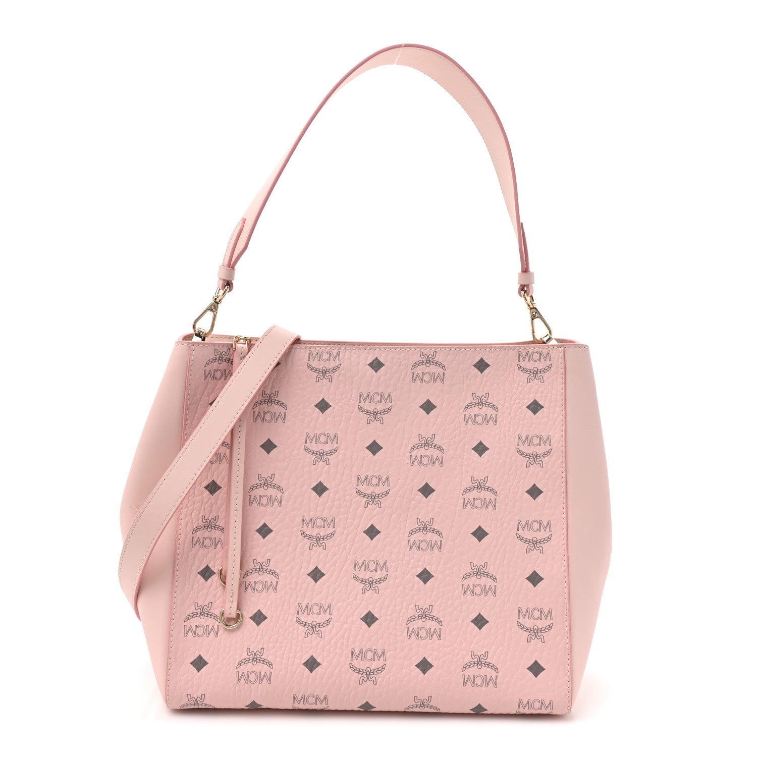 MCM Visetos Medium Aren Hobo Powder Pink 1857352 – FASHIONPHILE