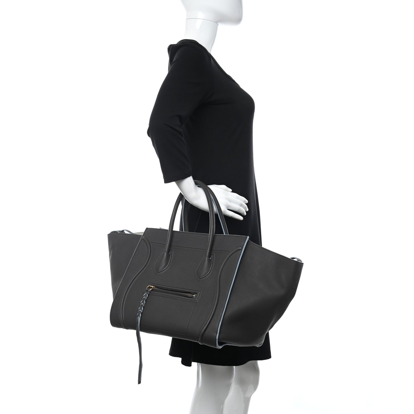 Baby Grained Calfskin Medium Phantom Luggage Anthracite