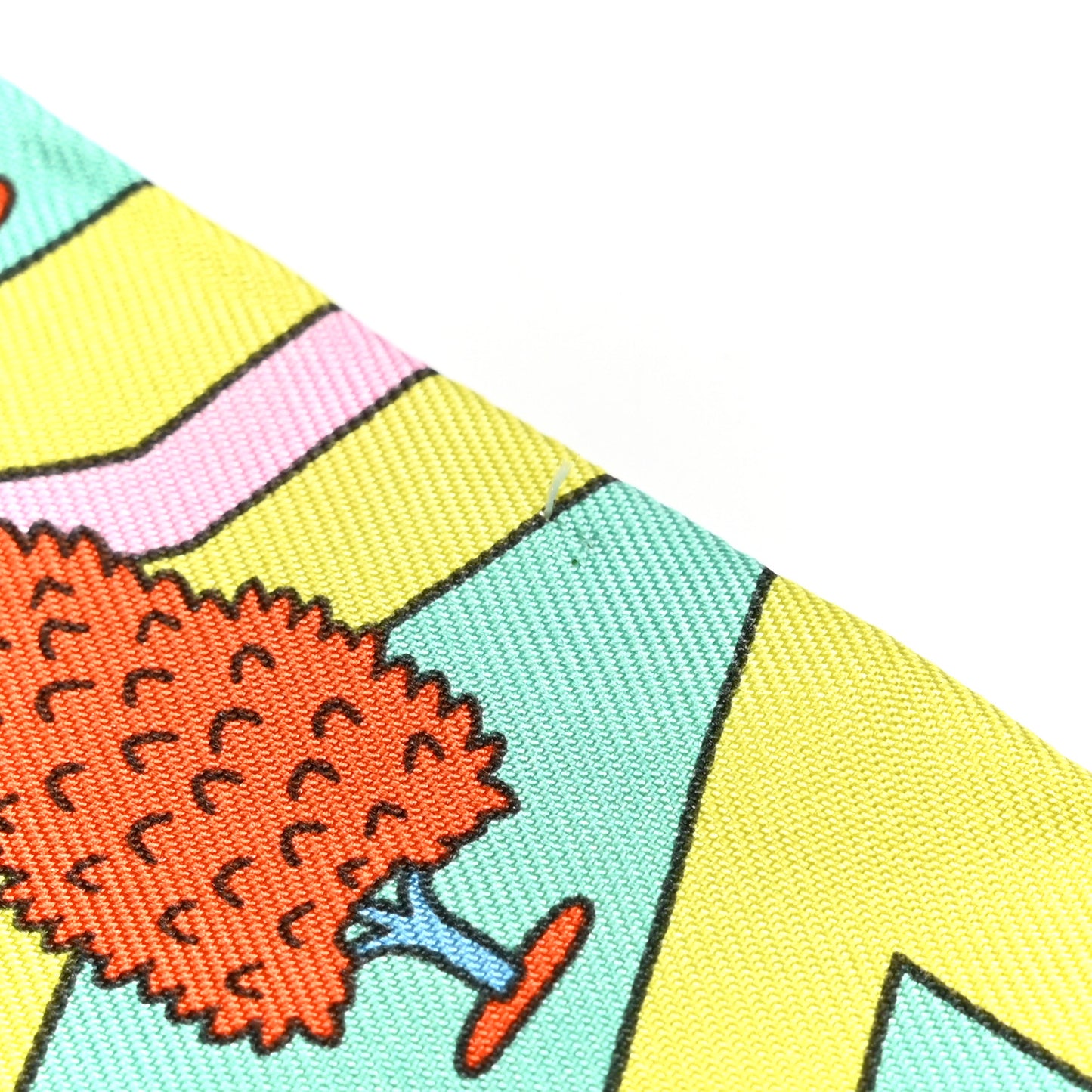 Silk Les Nouveaux Amoureux de Paris Twilly Vert D'eau Jaune Fluo Orange