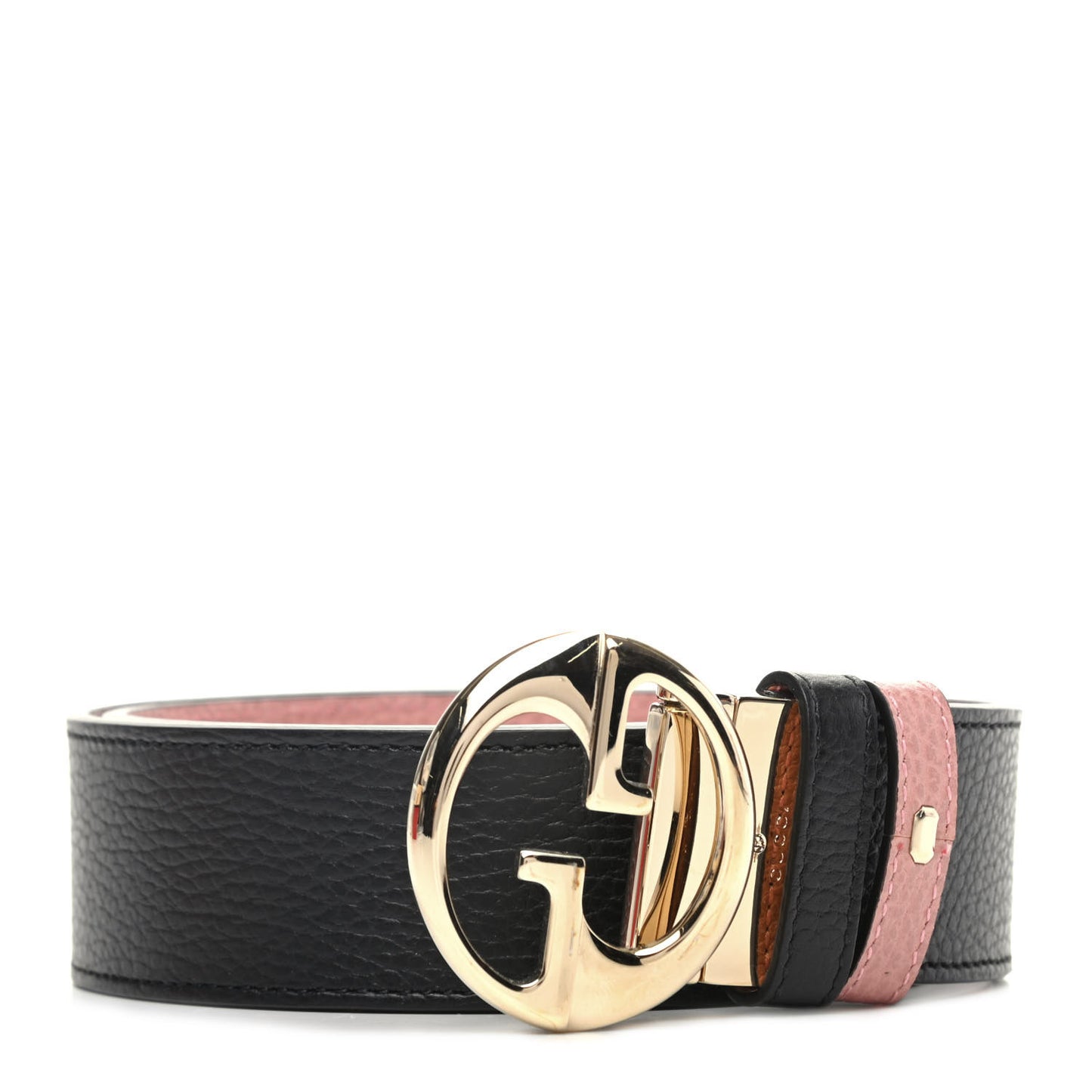 Calfskin 1973 Reversible Belt 85 34 Black Pink