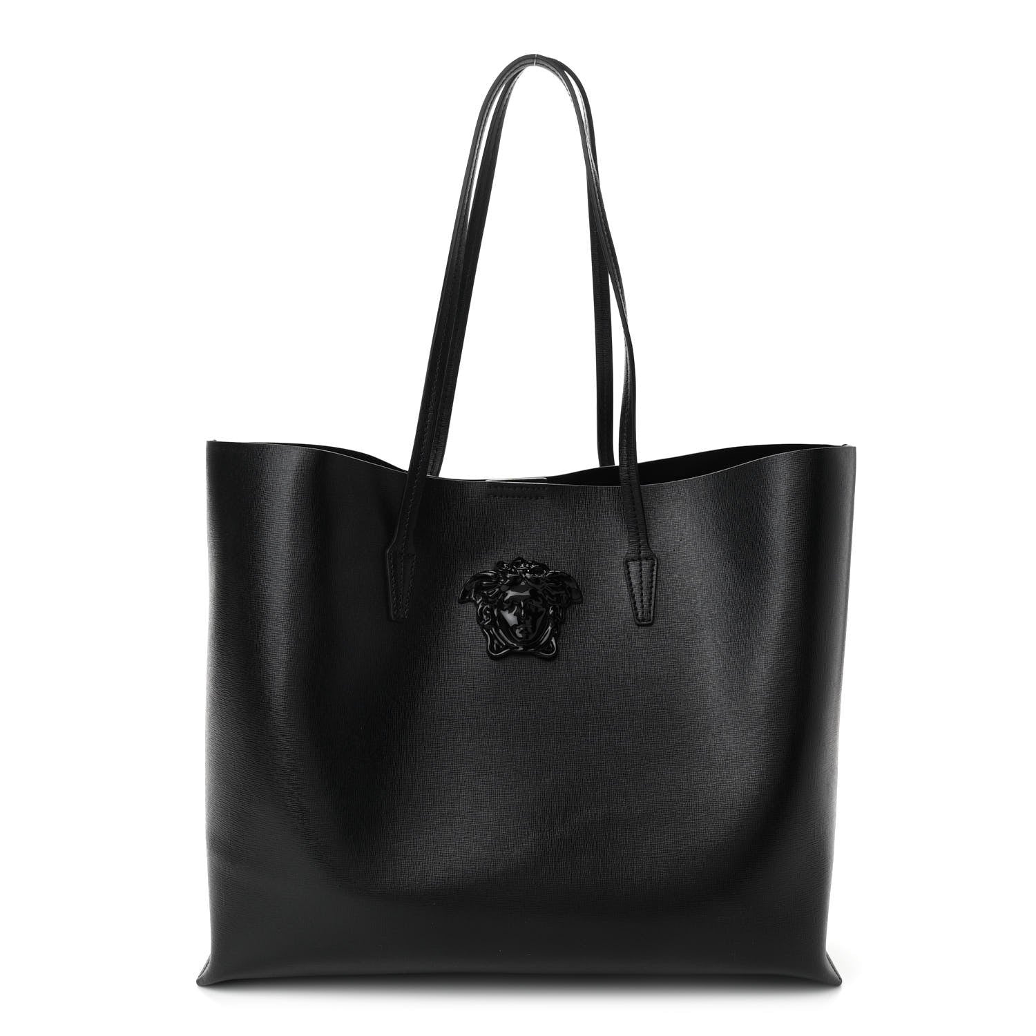 Versace Saffiano Palazzo Medusa Tote Black 3 of 10