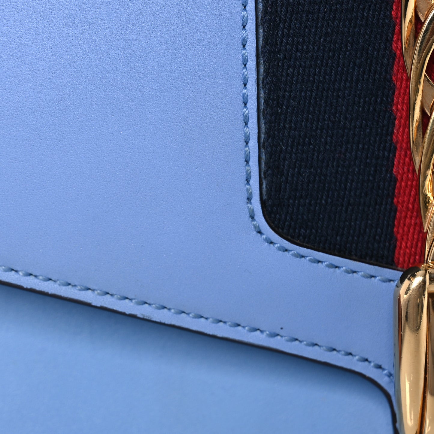 Calfskin Small Sylvie Shoulder Bag Clear Sky Blue