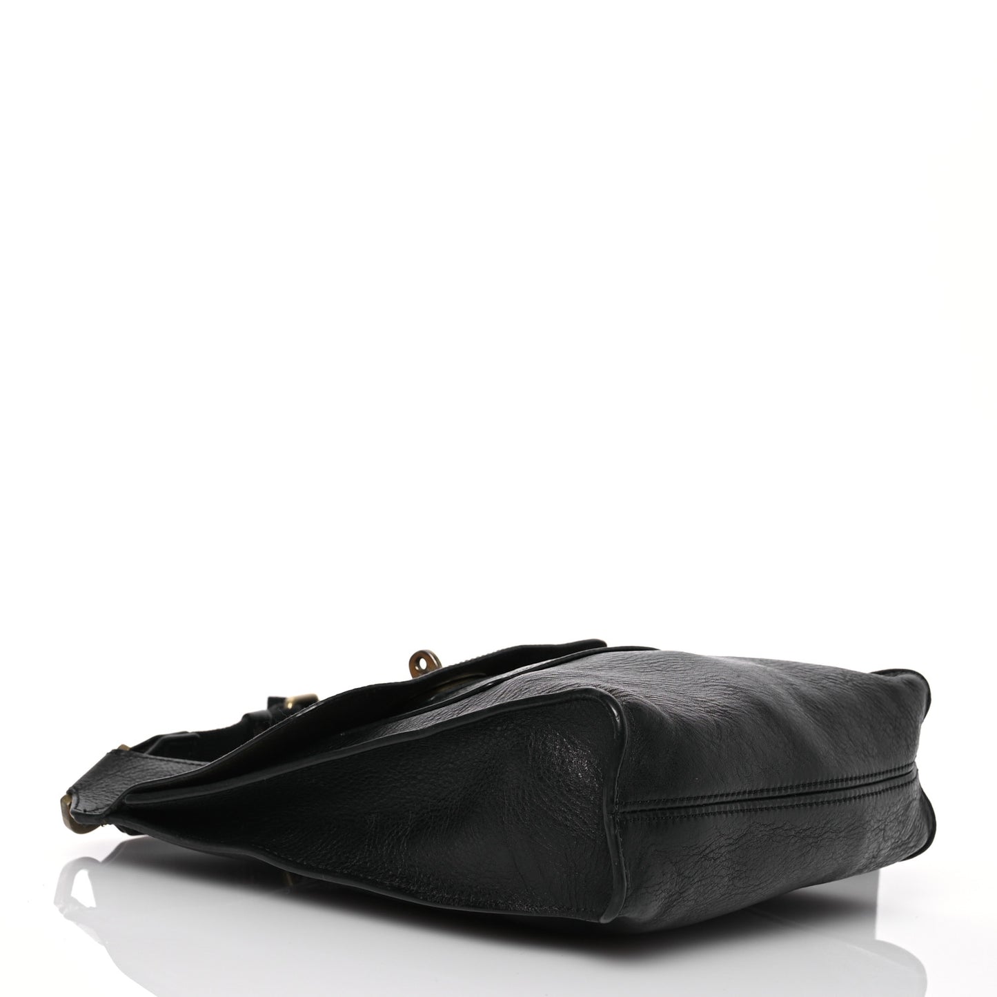 Natural Grain Calfskin Antony Messenger Crossbody Black