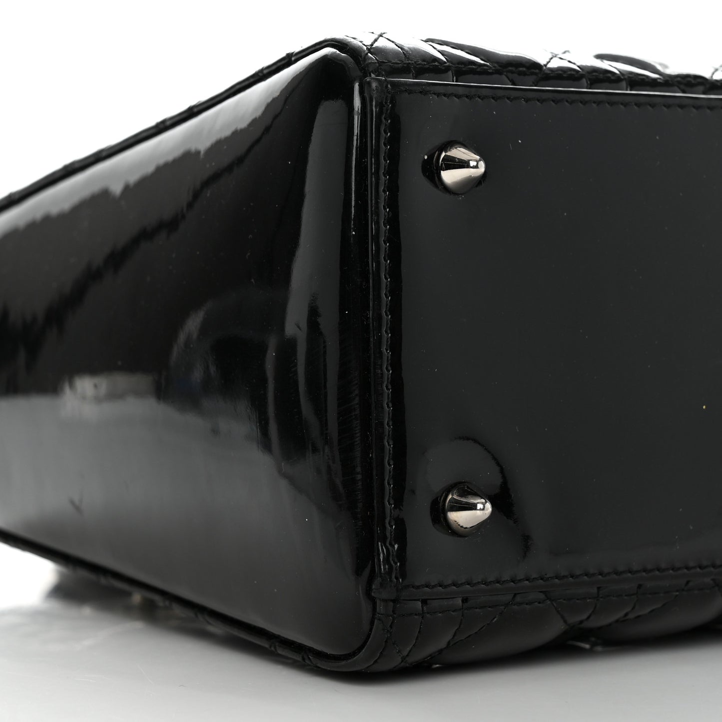 Patent Cannage Medium Lady Dior Black